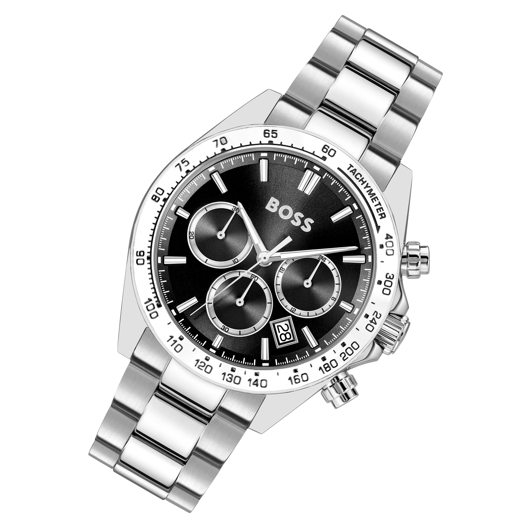 BOSS by Hugo Boss Stainless Steel Black Dial Chronograph Men's Watch - 1514267