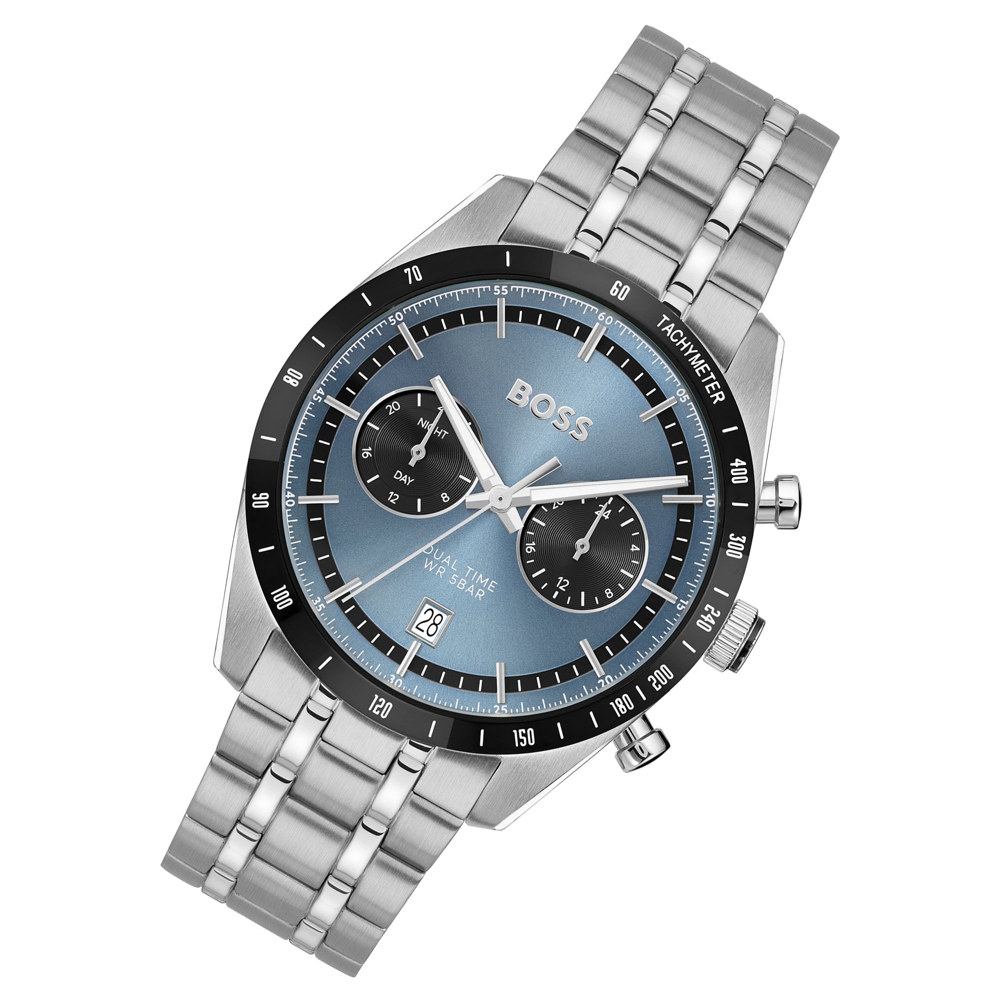 BOSS by Hugo Boss Stainless Steel Blue Dial Multi-function Men's Watch - 1514286