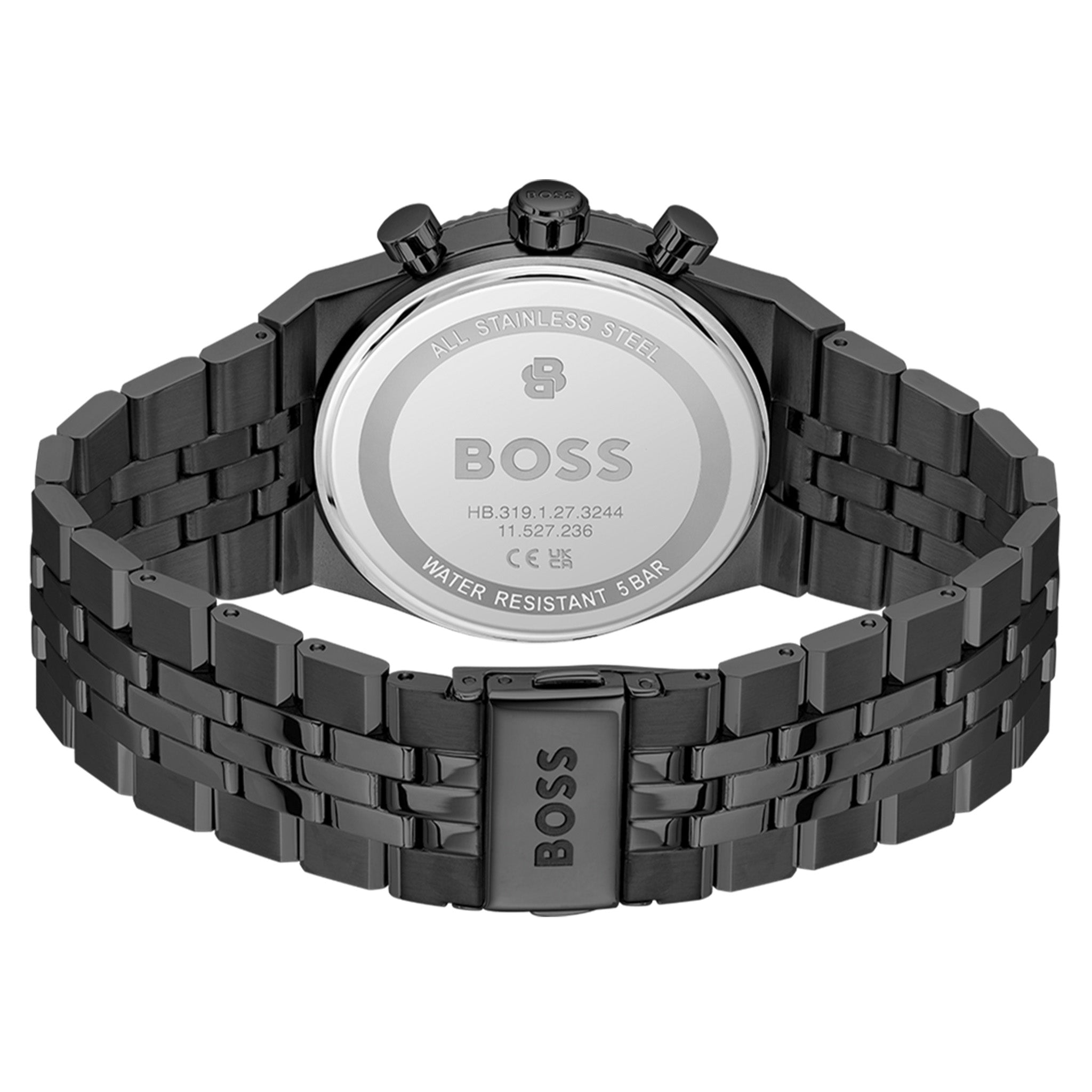 BOSS by Hugo Boss Black Steel Green Dial Chronograph Men's Watch - 1514308