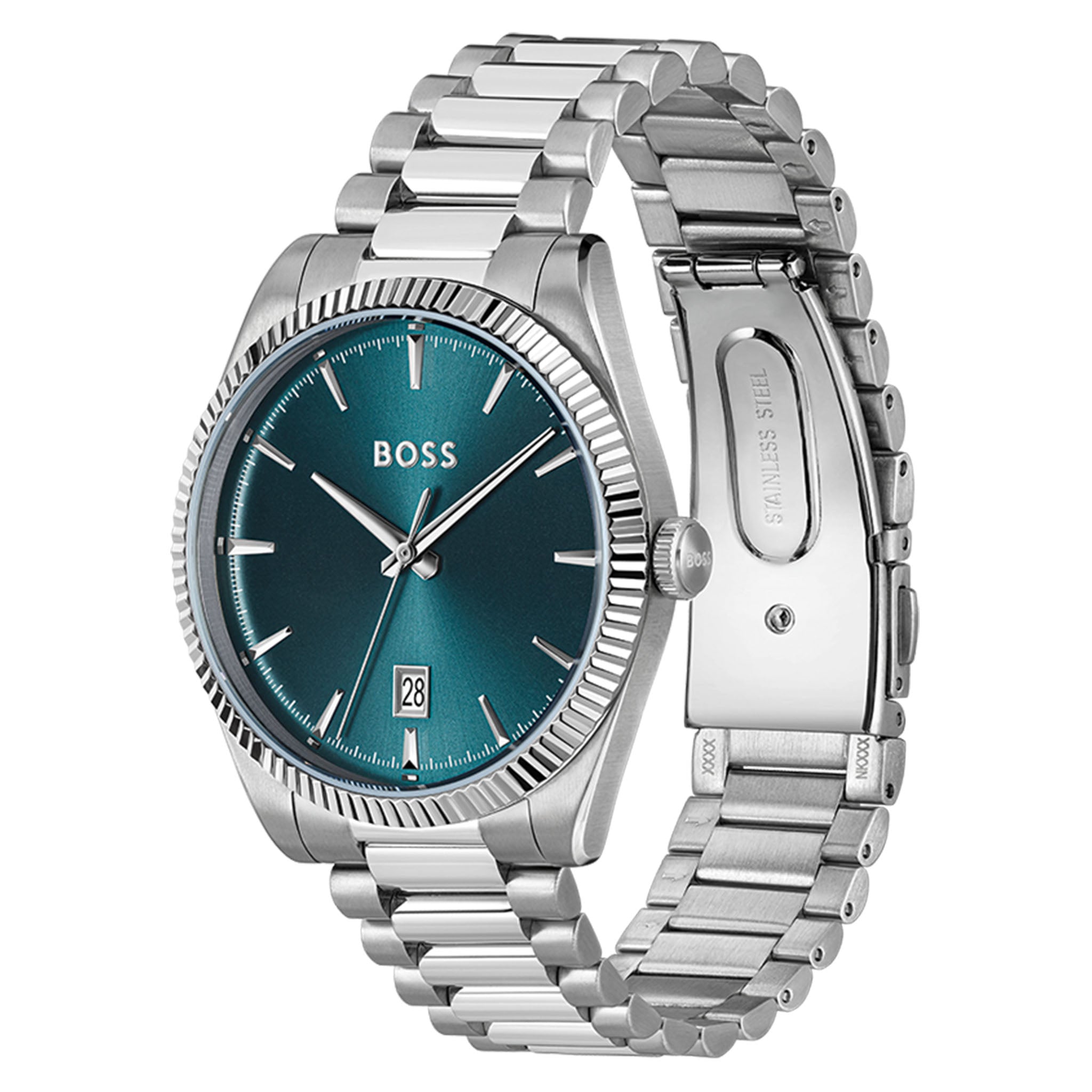 BOSS by Hugo Boss Silver Steel Blue Dial Men's Watch - 1514309