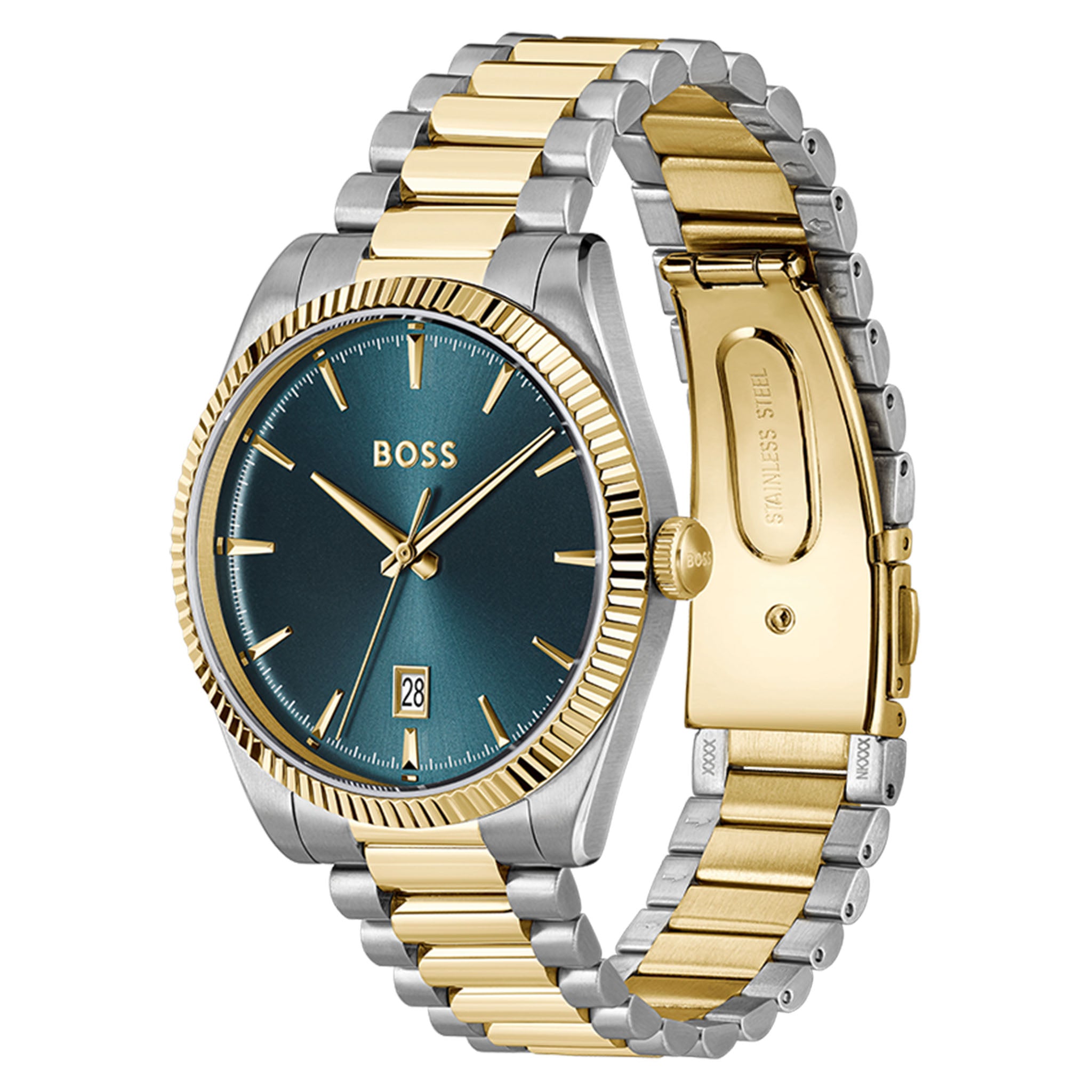 BOSS by Hugo Boss Two-Tone Steel Blue Dial Men's Watch - 1514311