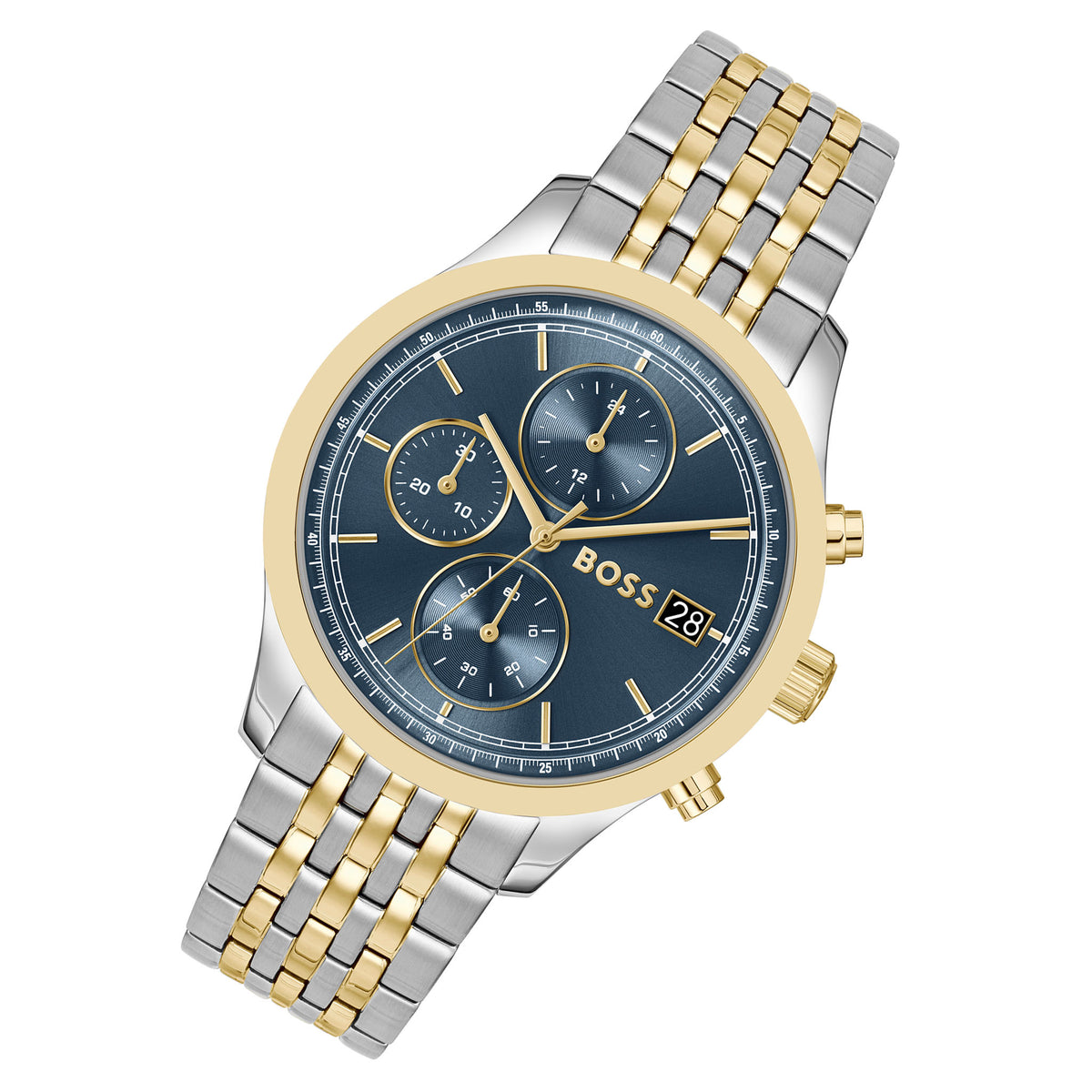 BOSS by Hugo Boss Two-Tone Steel Galvanic Blue Dial Chronograph Men's Watch - 1514329