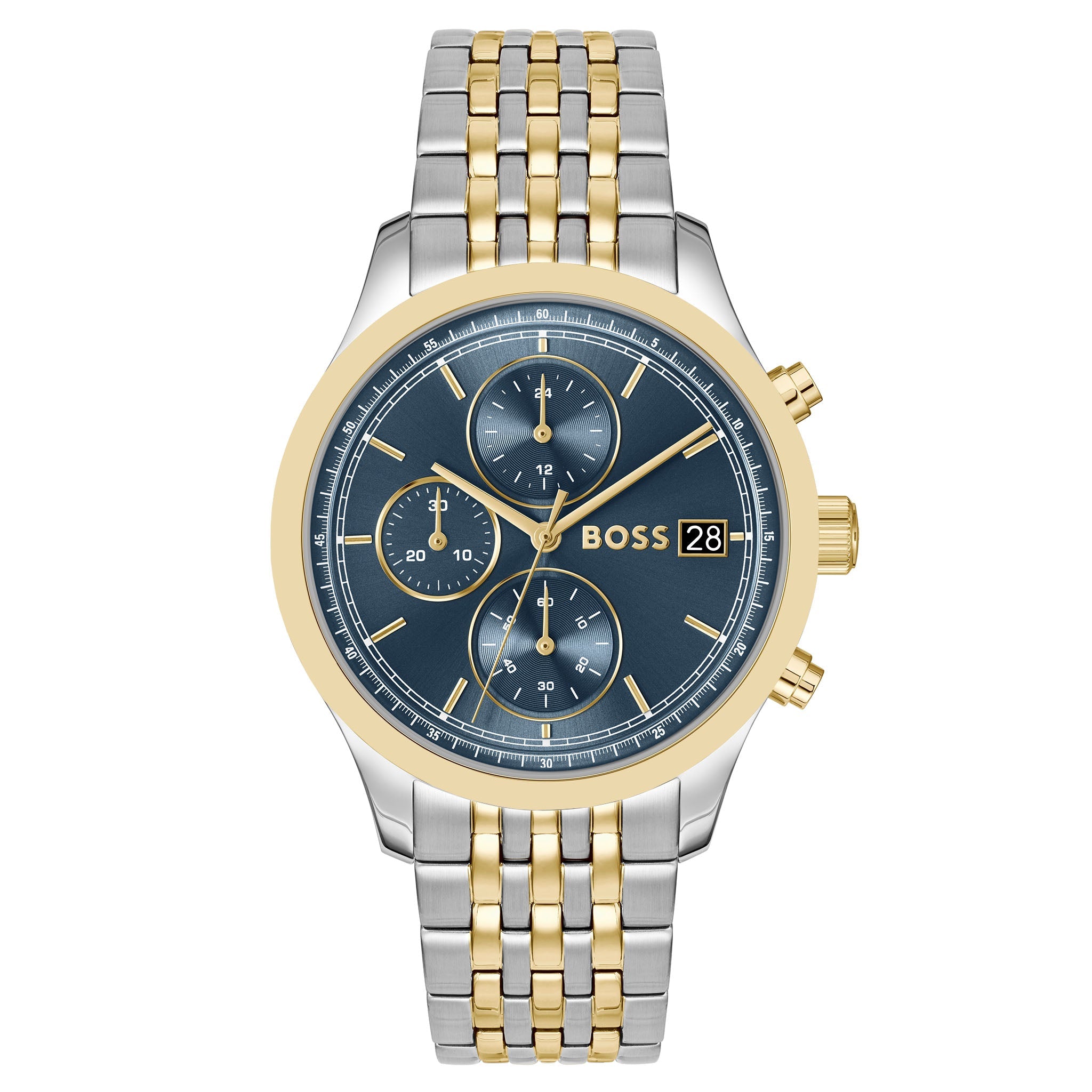 BOSS by Hugo Boss Two-Tone Steel Galvanic Blue Dial Chronograph Men's Watch - 1514329