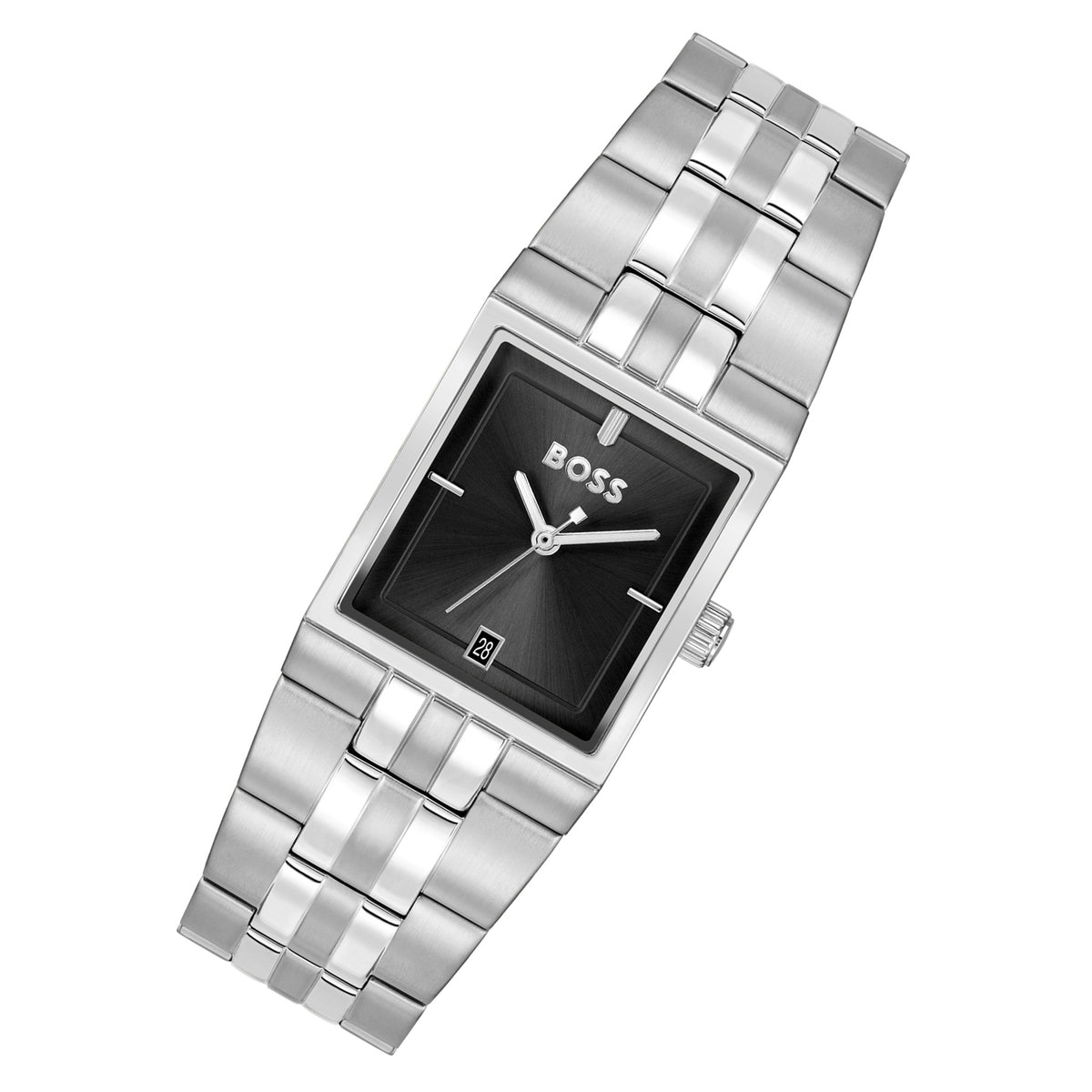 BOSS by Hugo Boss Silver Steel Black Dial Men's Watch - 1514331