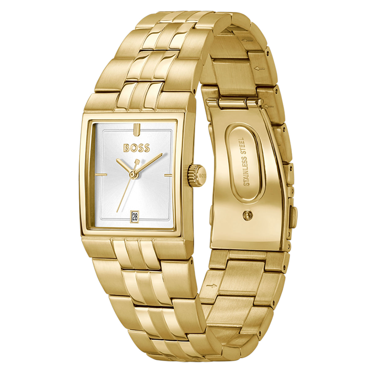 BOSS by Hugo Boss Gold Steel Silver White Dial Men's Watch - 1514332