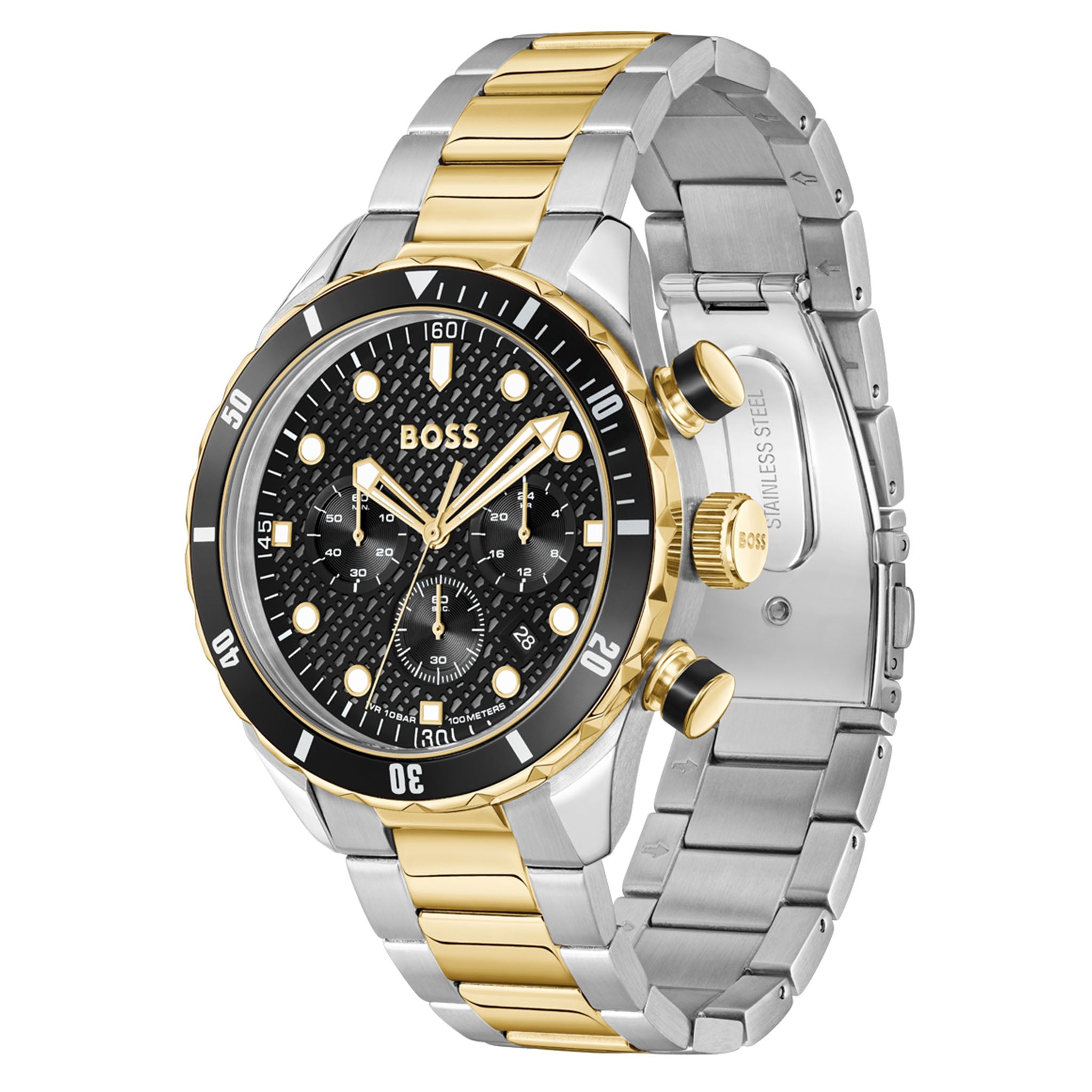 BOSS by Hugo Boss Boss Two-tone Steel Dark Grey Dial Chronograph Men's Watch - 1514339