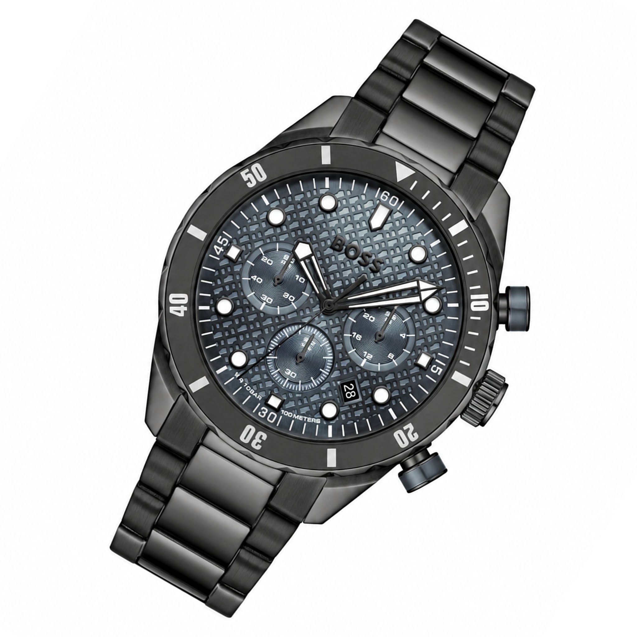 BOSS by Hugo Boss Boss Black Steel Blue Grey Dial Chronograph Men's Watch - 1514340