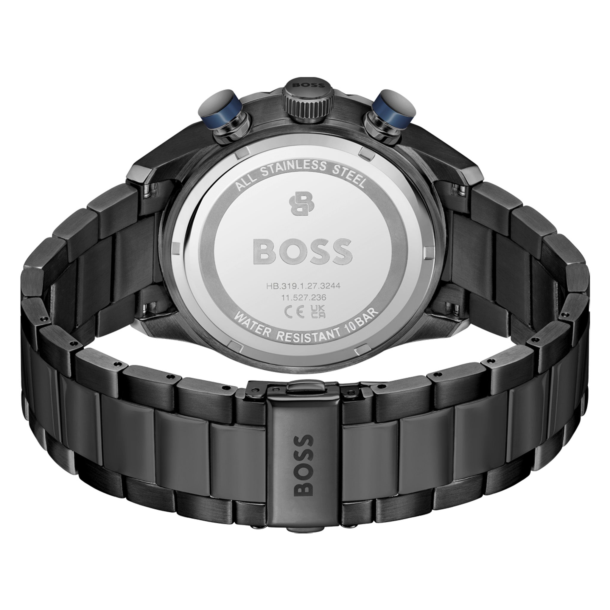 BOSS by Hugo Boss Boss Black Steel Blue Grey Dial Chronograph Men's Watch - 1514340