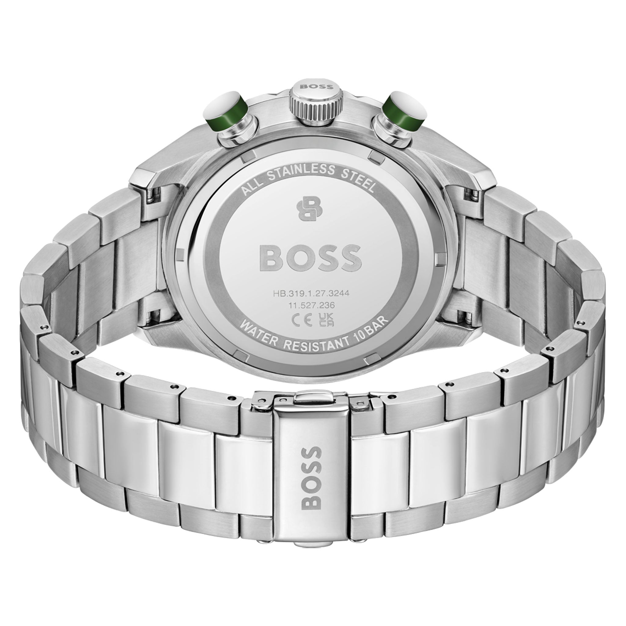 BOSS by Hugo Boss Boss Silver Steel Black Dial Chronograph Men's Watch - 1514341