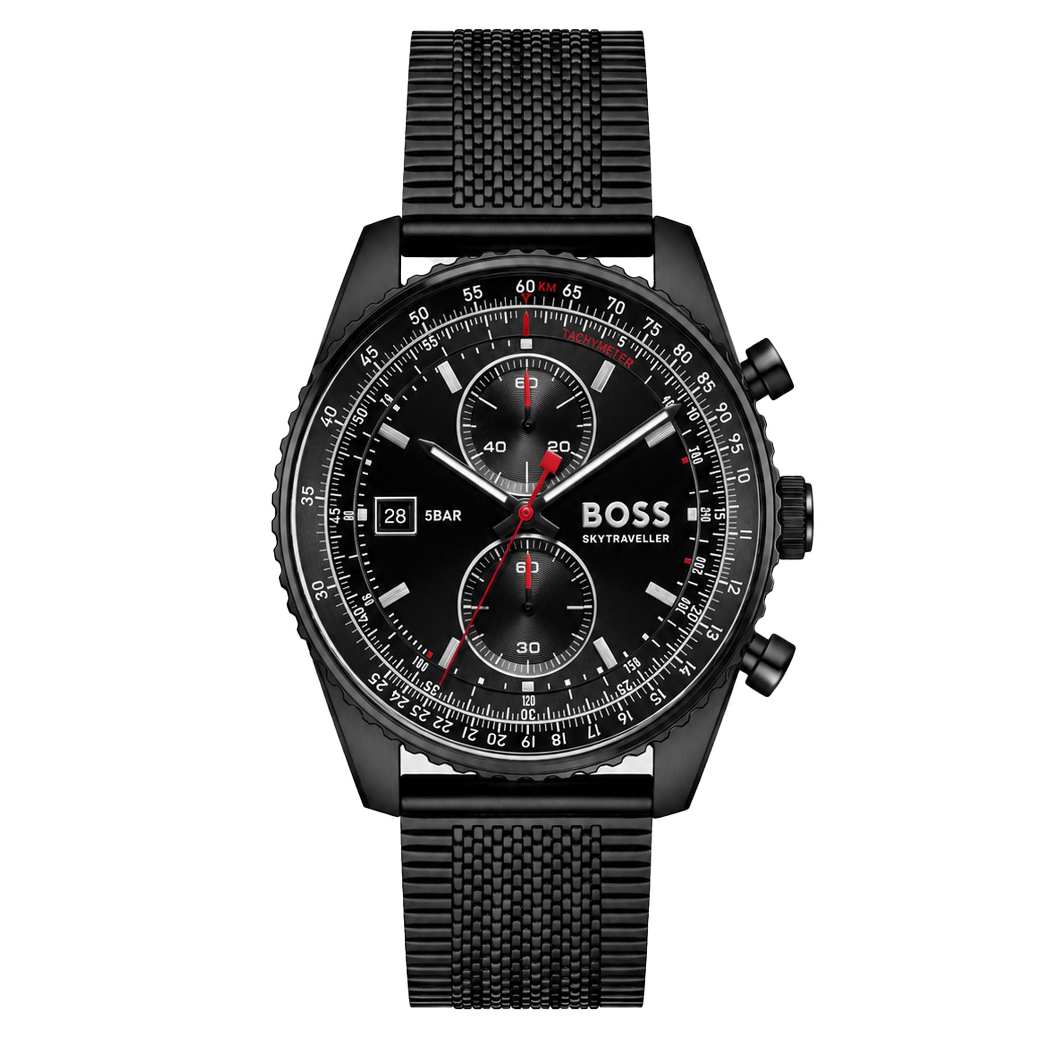 BOSS by Hugo Boss Steel Black Dial Chronograph Men's Watch - 1514348