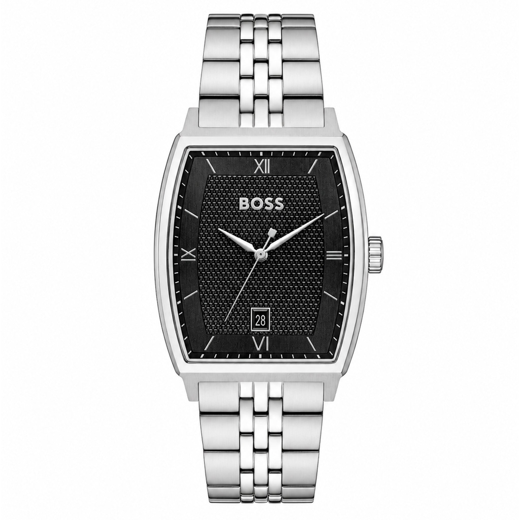 BOSS by Hugo Boss Silver Steel Black Dial Men's Watch - 1514353