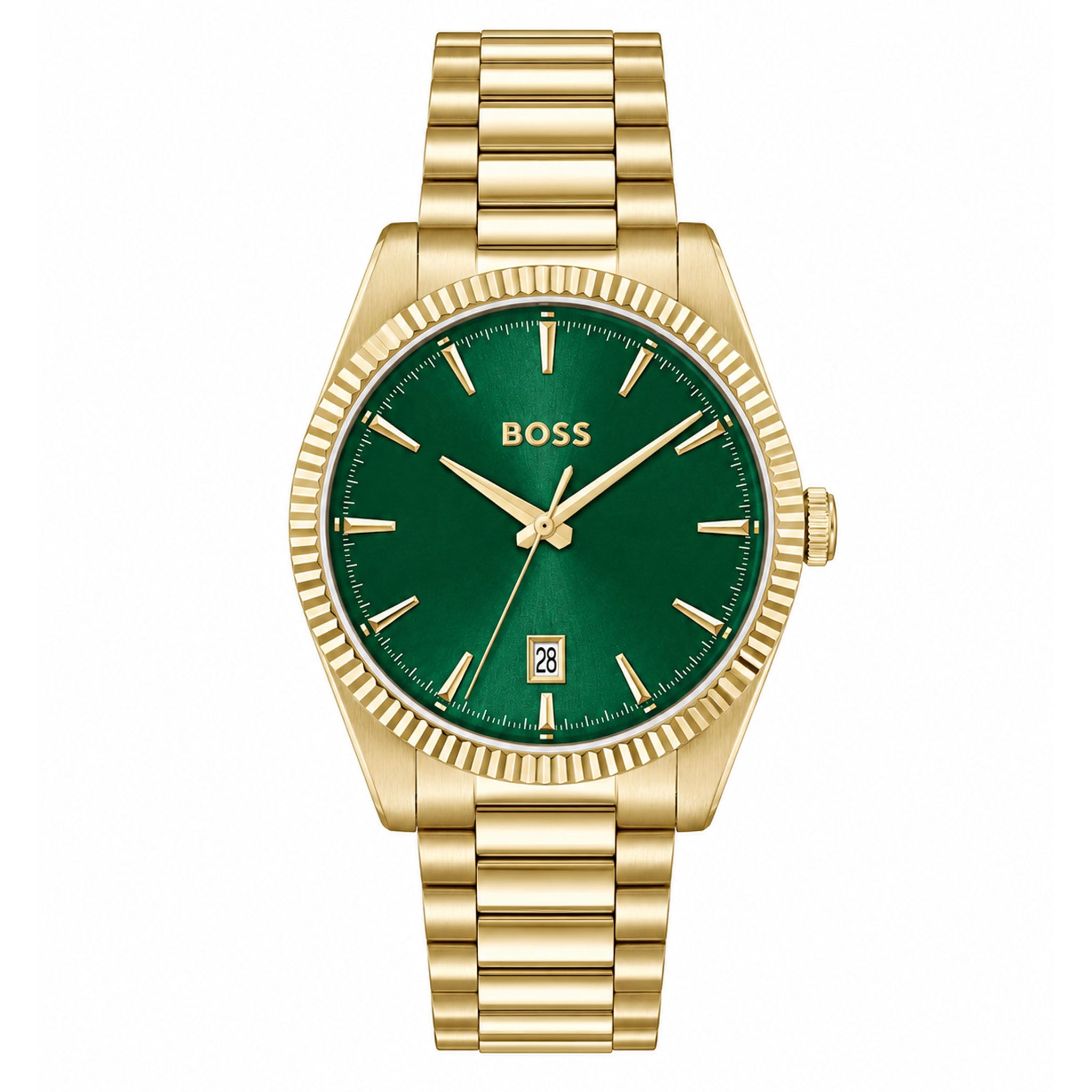 BOSS by Hugo Boss Gold Steel Green Dial Men's Watch - 1514355
