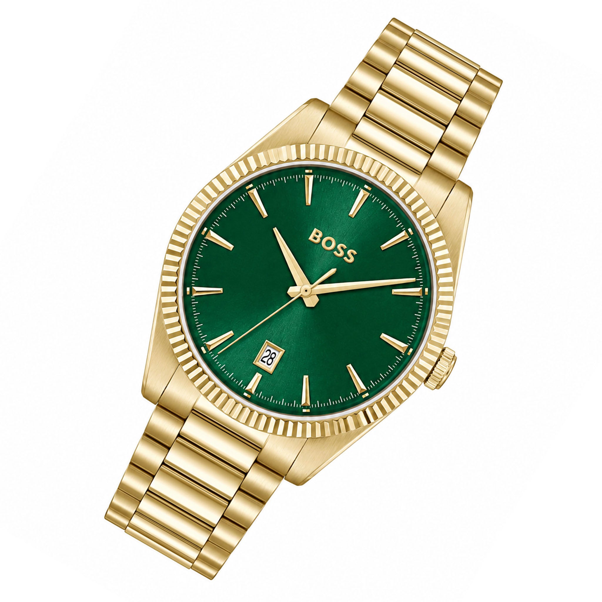 BOSS by Hugo Boss Gold Steel Green Dial Men's Watch - 1514355