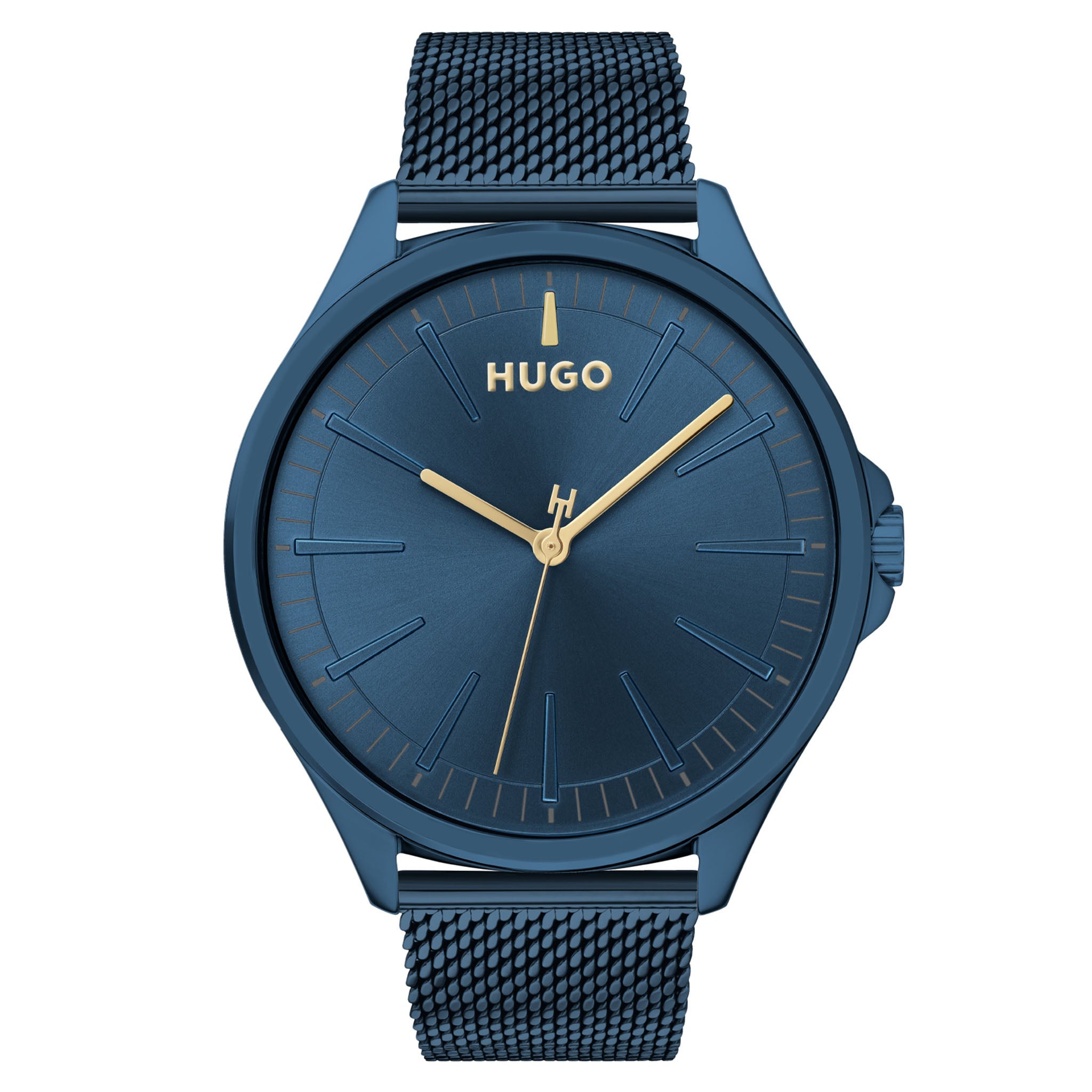 Hugo Dark Blue Steel Blue Dial Basic Men's Watch - 1530136