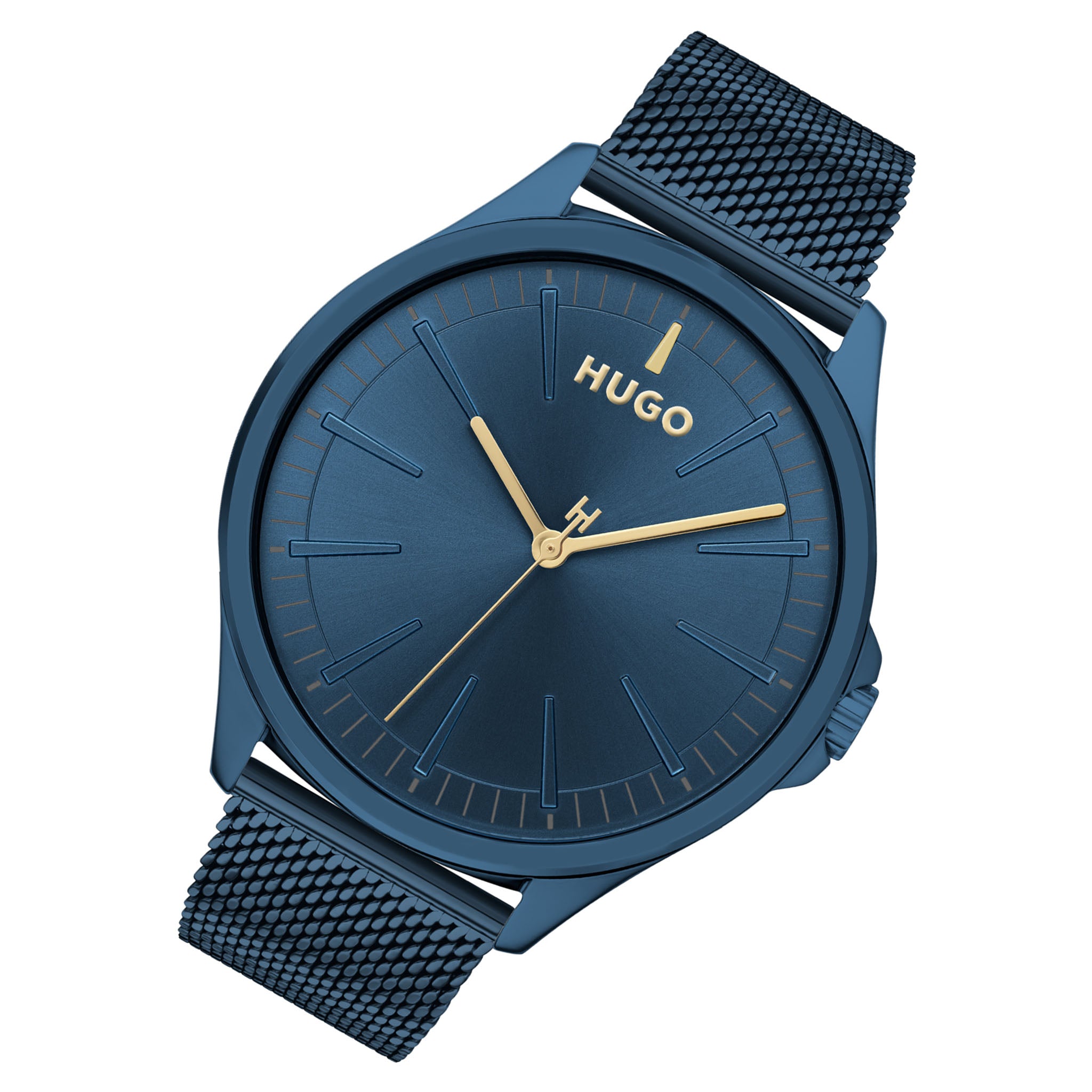 HUGO by Hugo Boss Dark Blue Steel Mesh Blue Dial Men's Watch - 1530136
