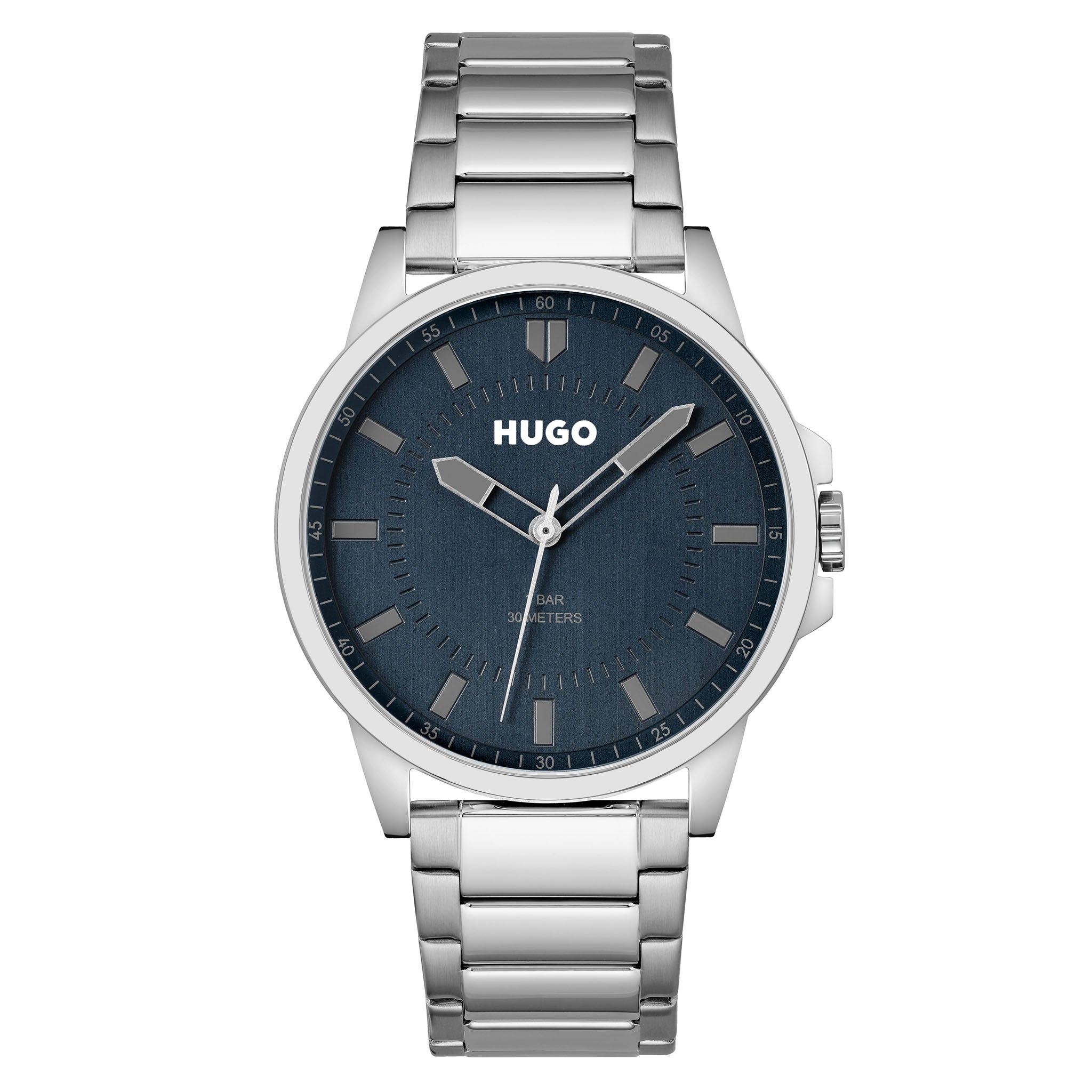 Hugo Stainless Steel Blue Dial Basic Men's Watch - 1530186