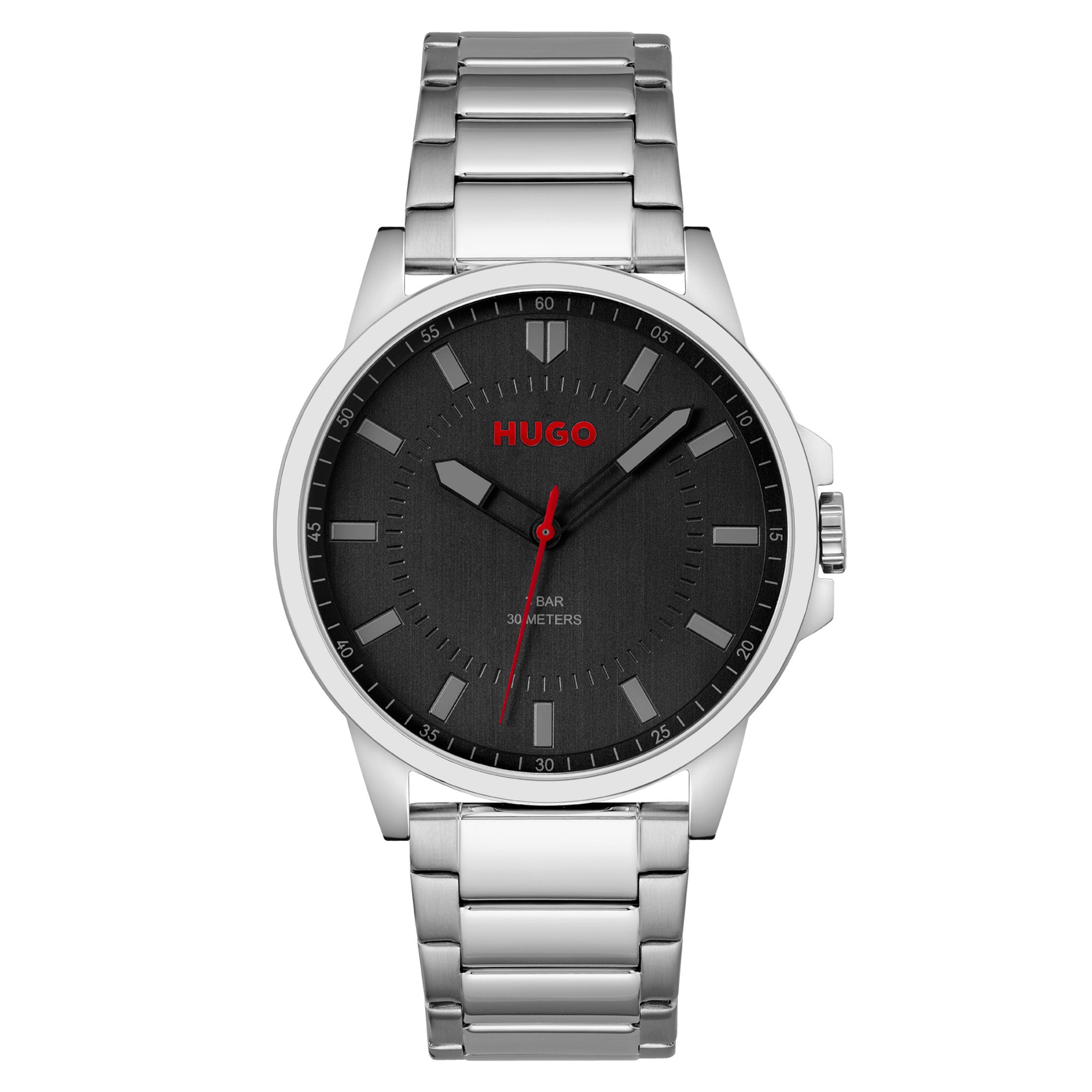 Hugo Stainless Steel Black Dial Basic Men's Watch - 1530246