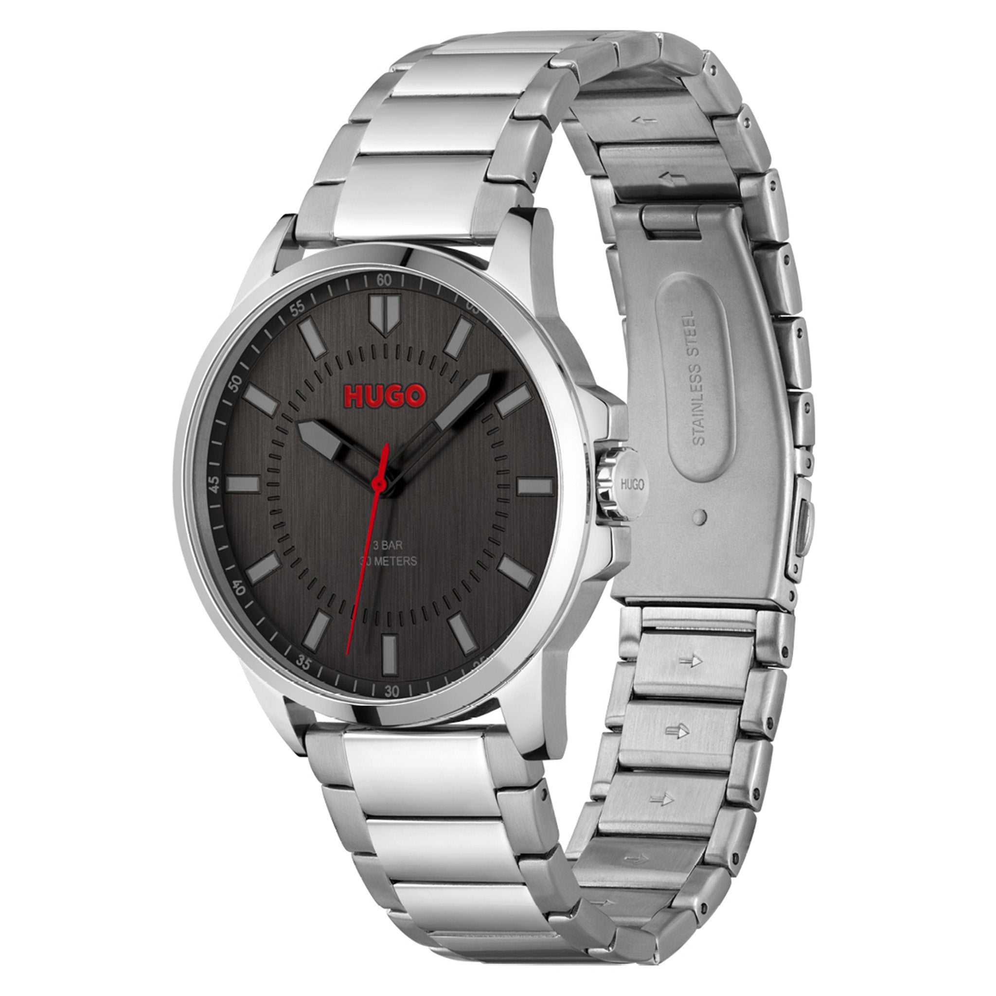 HUGO by Hugo Boss Stainless Steel Black Dial Men's Watch - 1530246