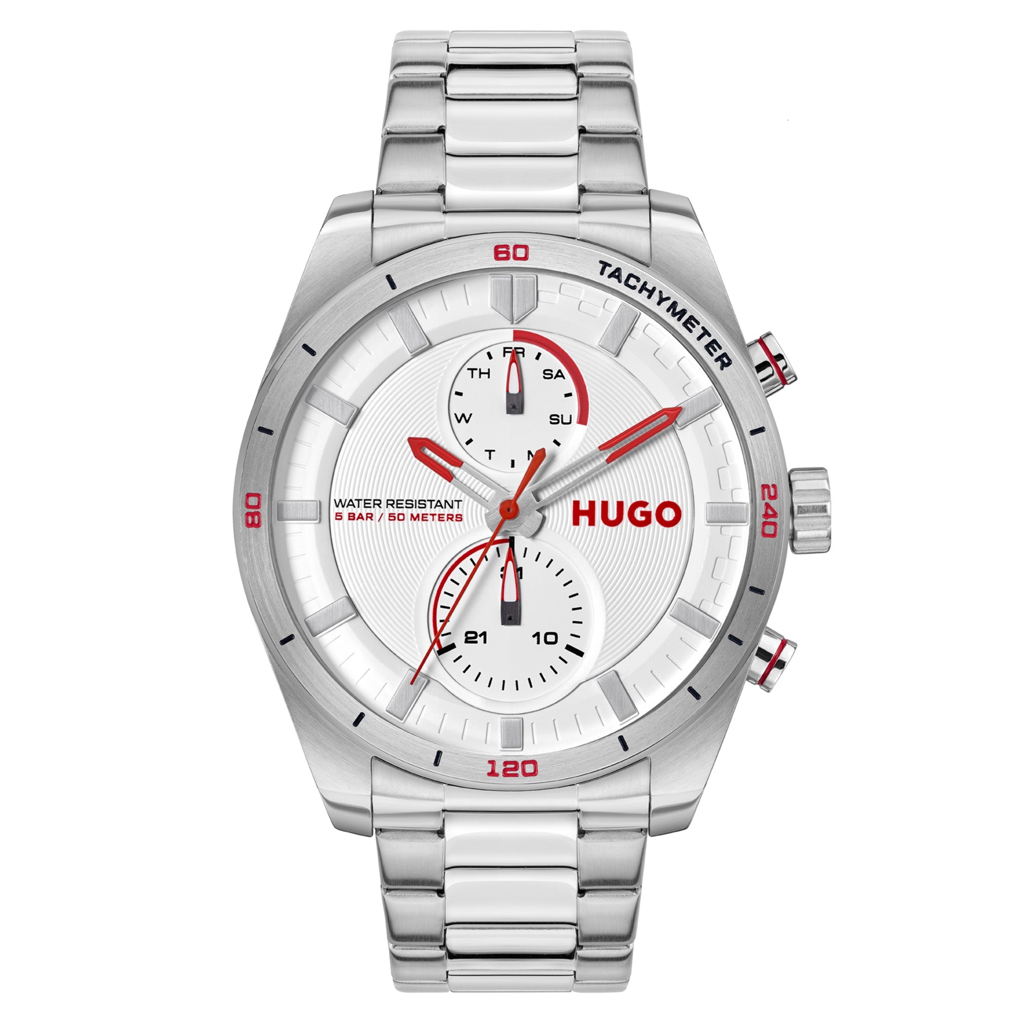 Hugo Stainless Steel White Dial Multi-function Men's Watch - 1530373