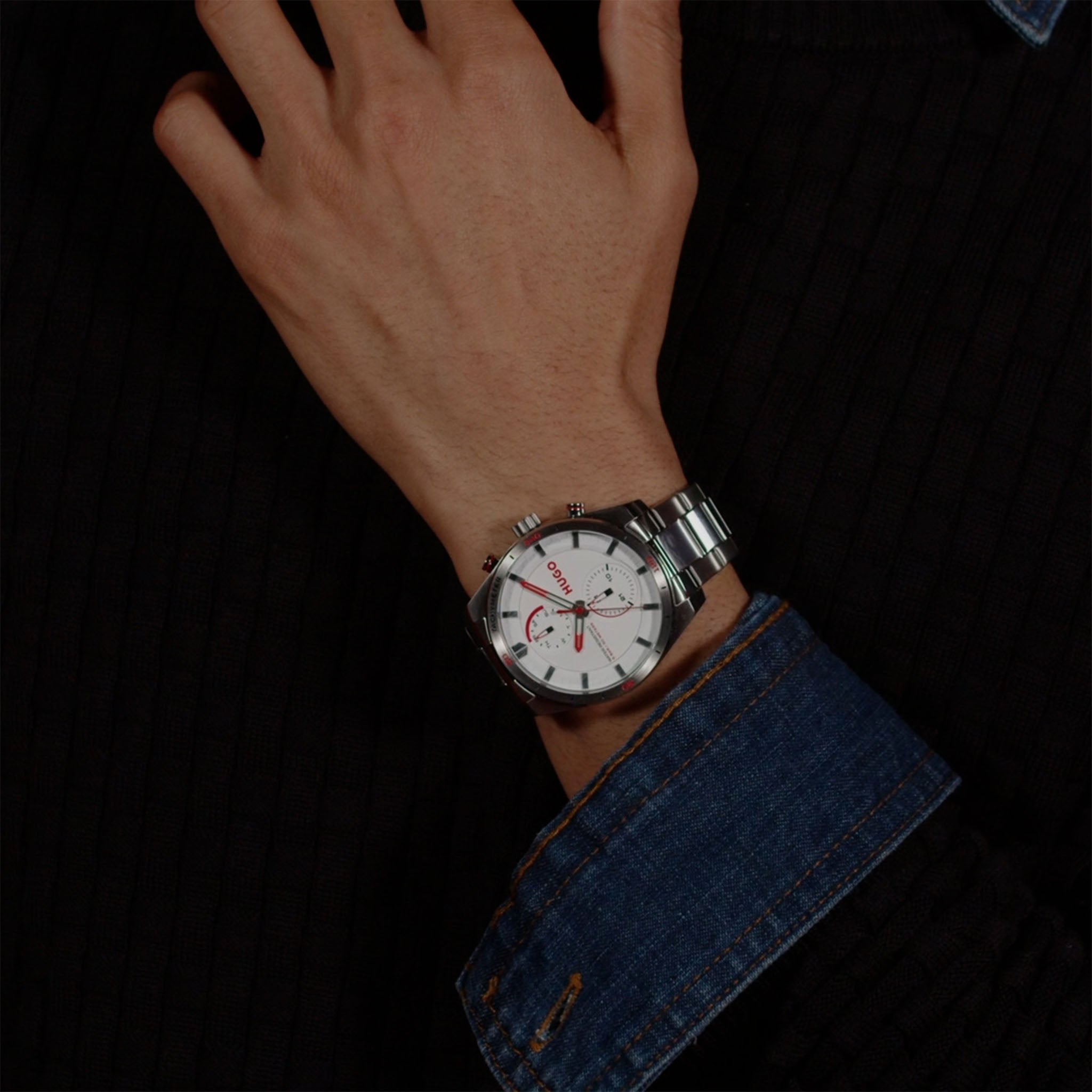 HUGO by Hugo Boss Stainless Steel White Dial Multi-function Men's Watch - 1530373