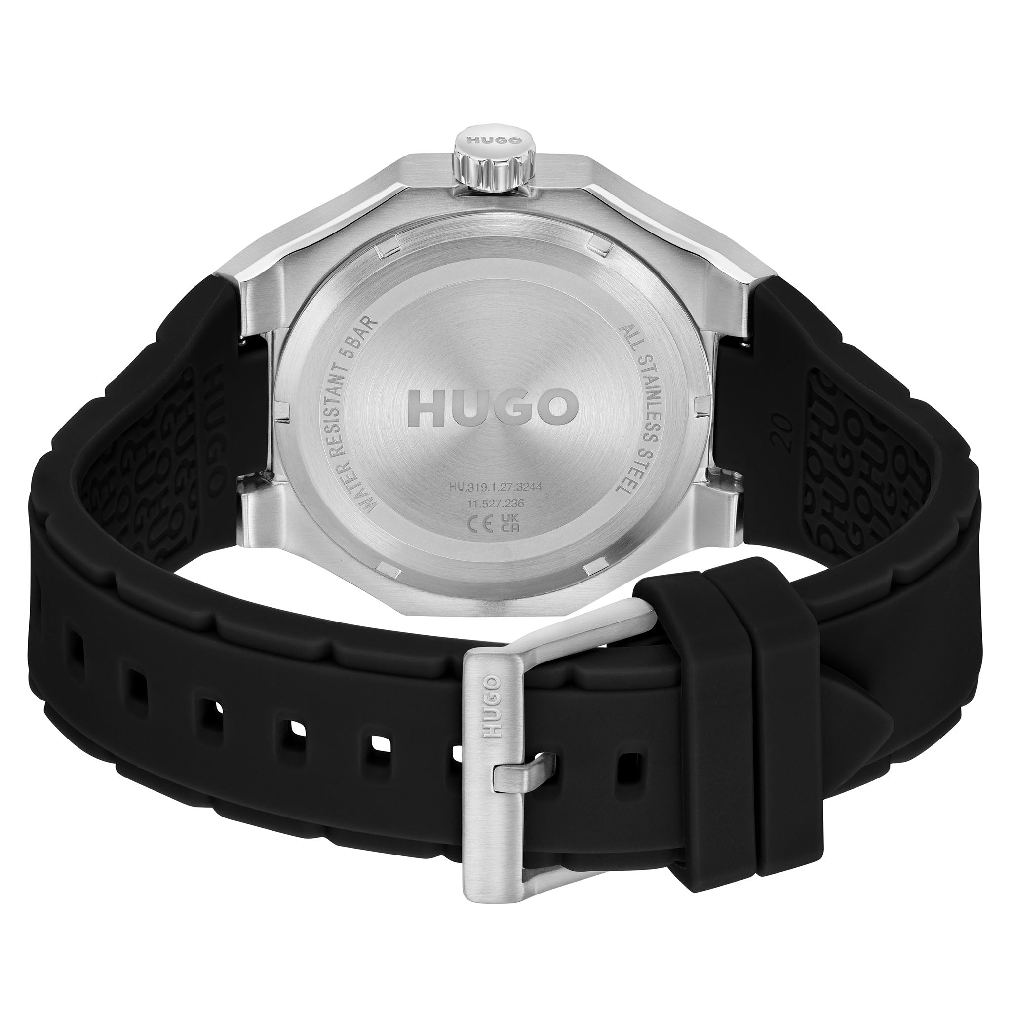 HUGO by Hugo Boss Silicone Black Dial Multi-function Men's Watch - 1530397