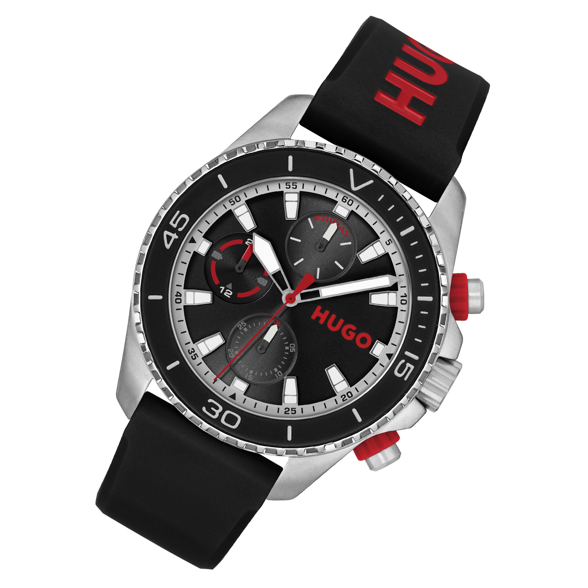 HUGO by Hugo Boss Black Silicone Multi-function Men's Watch - 1530427