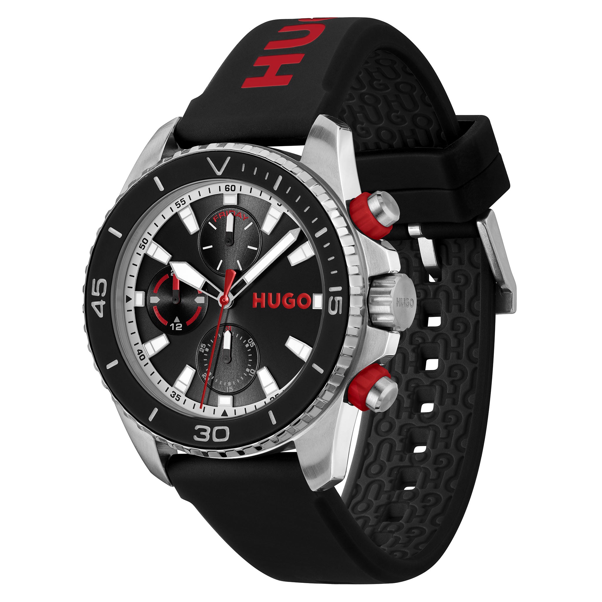 HUGO by Hugo Boss Black Silicone Multi-function Men's Watch - 1530427