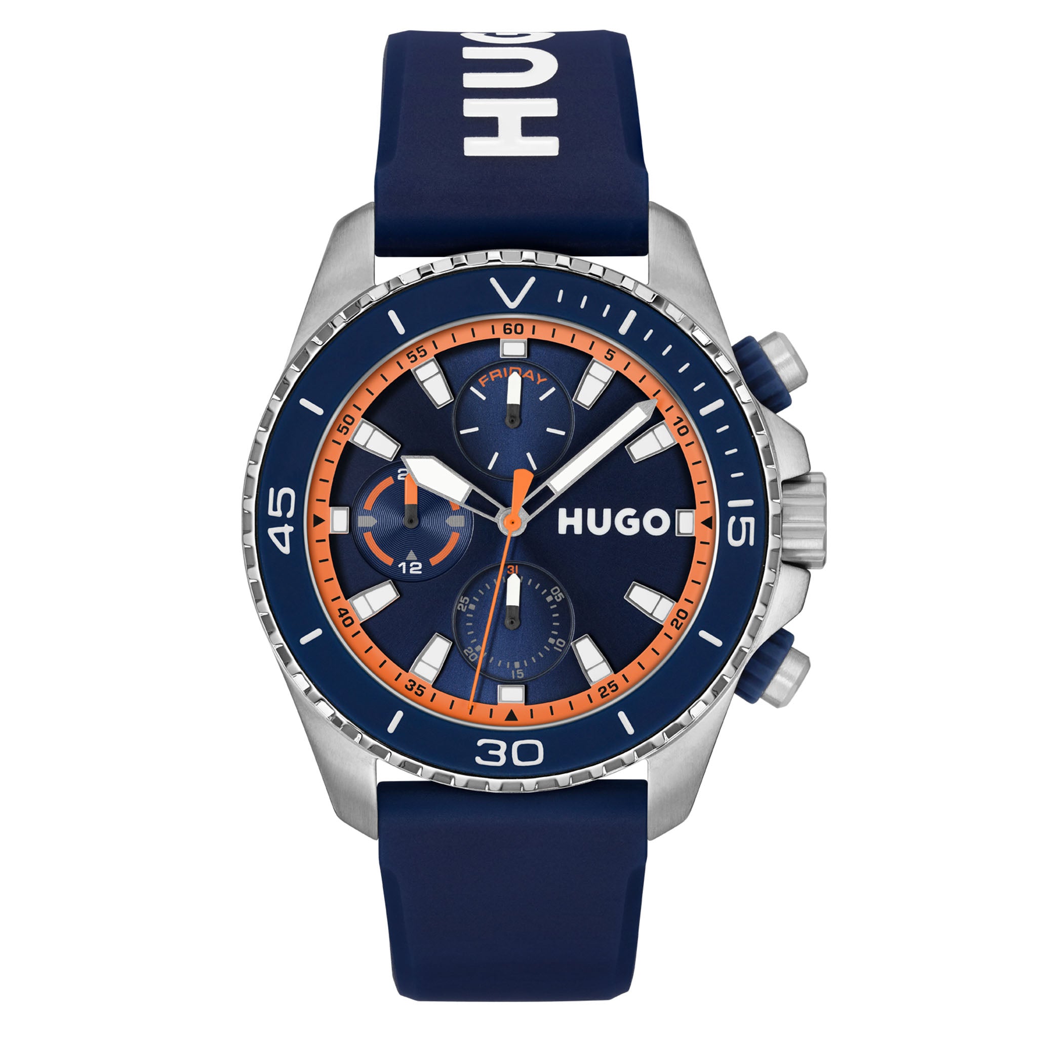 HUGO by Hugo Boss Silicone Blue Dial Multi-function Men's Watch - 1530428