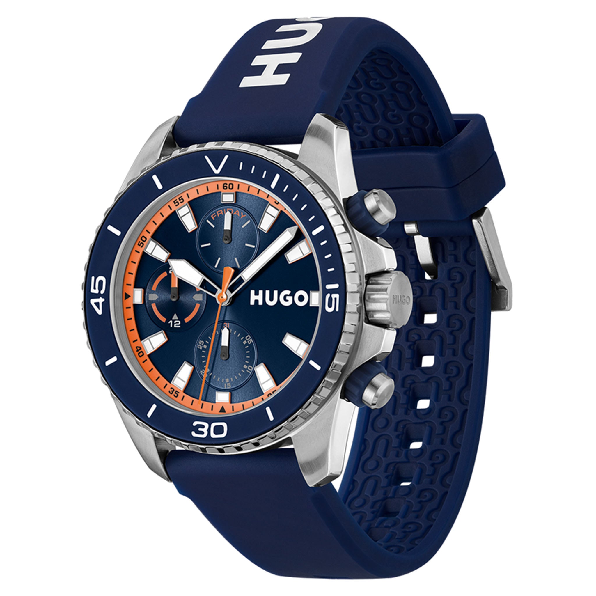 HUGO by Hugo Boss Silicone Blue Dial Multi-function Men's Watch - 1530428