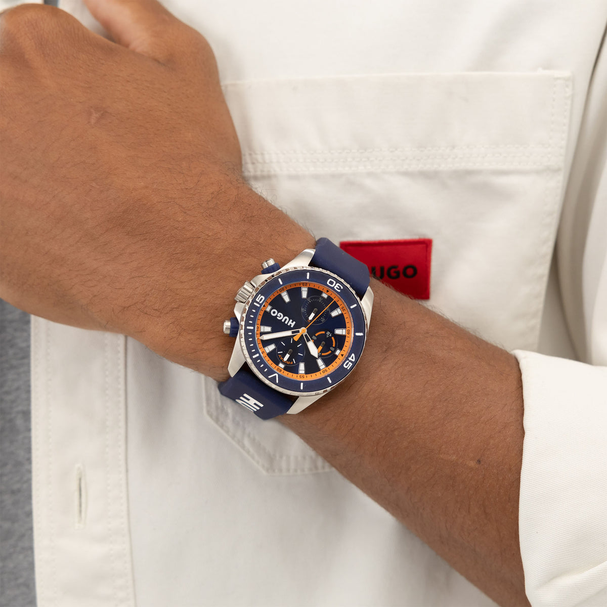 HUGO by Hugo Boss Silicone Blue Dial Multi-function Men's Watch - 1530428