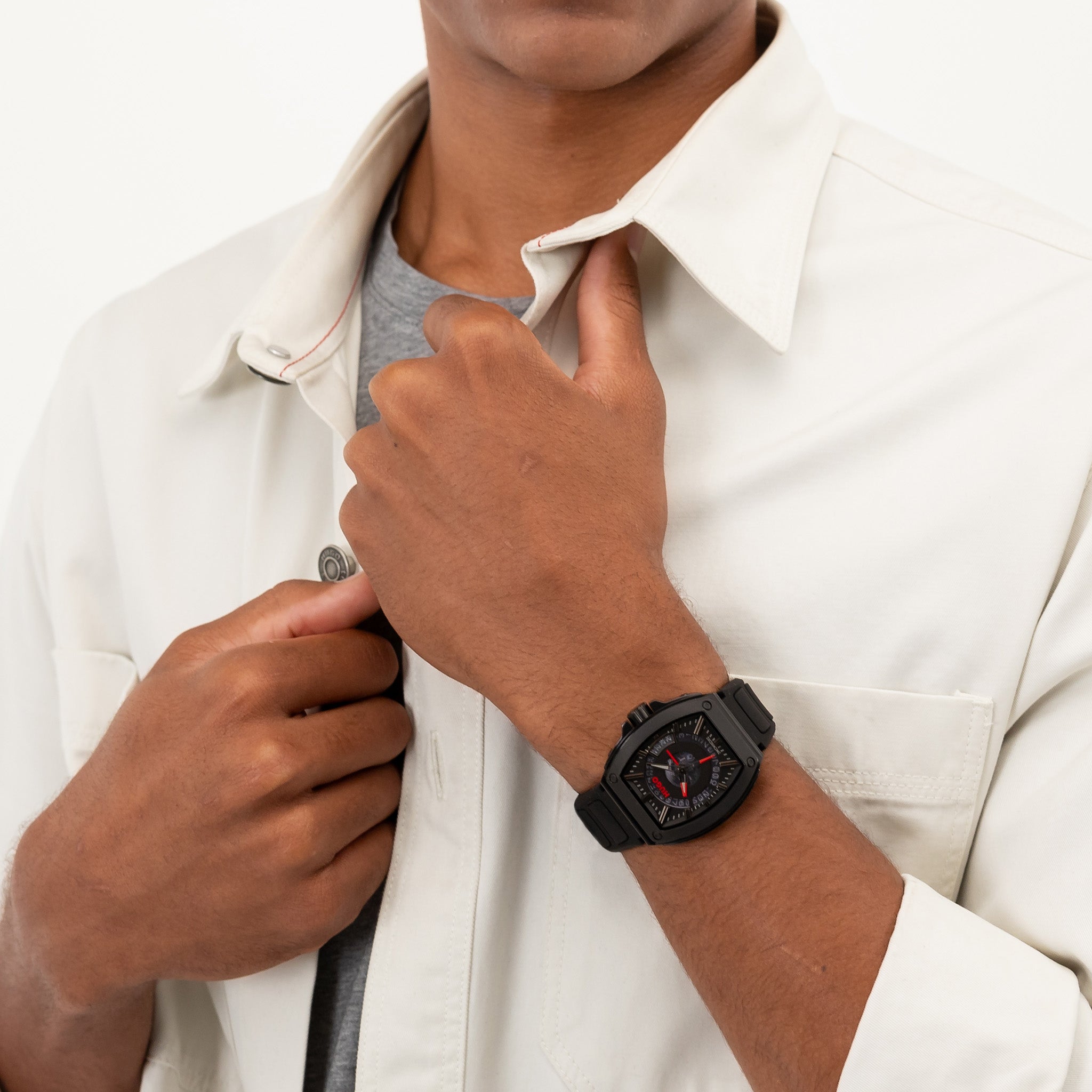 HUGO by Hugo Boss Silicone Black Dial Men's Watch - 1530436