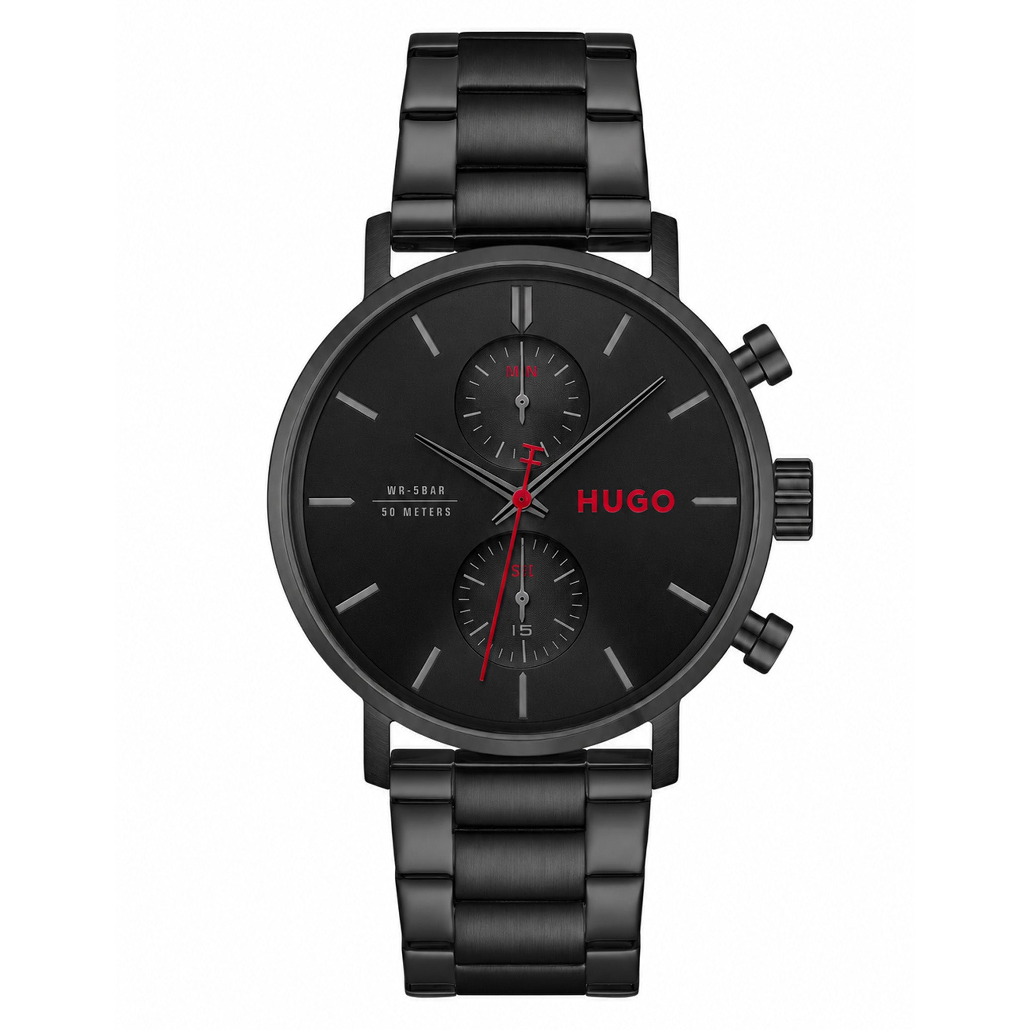 HUGO by Hugo Boss Steel Black Dial Multi-function Men's Watch - 1530468