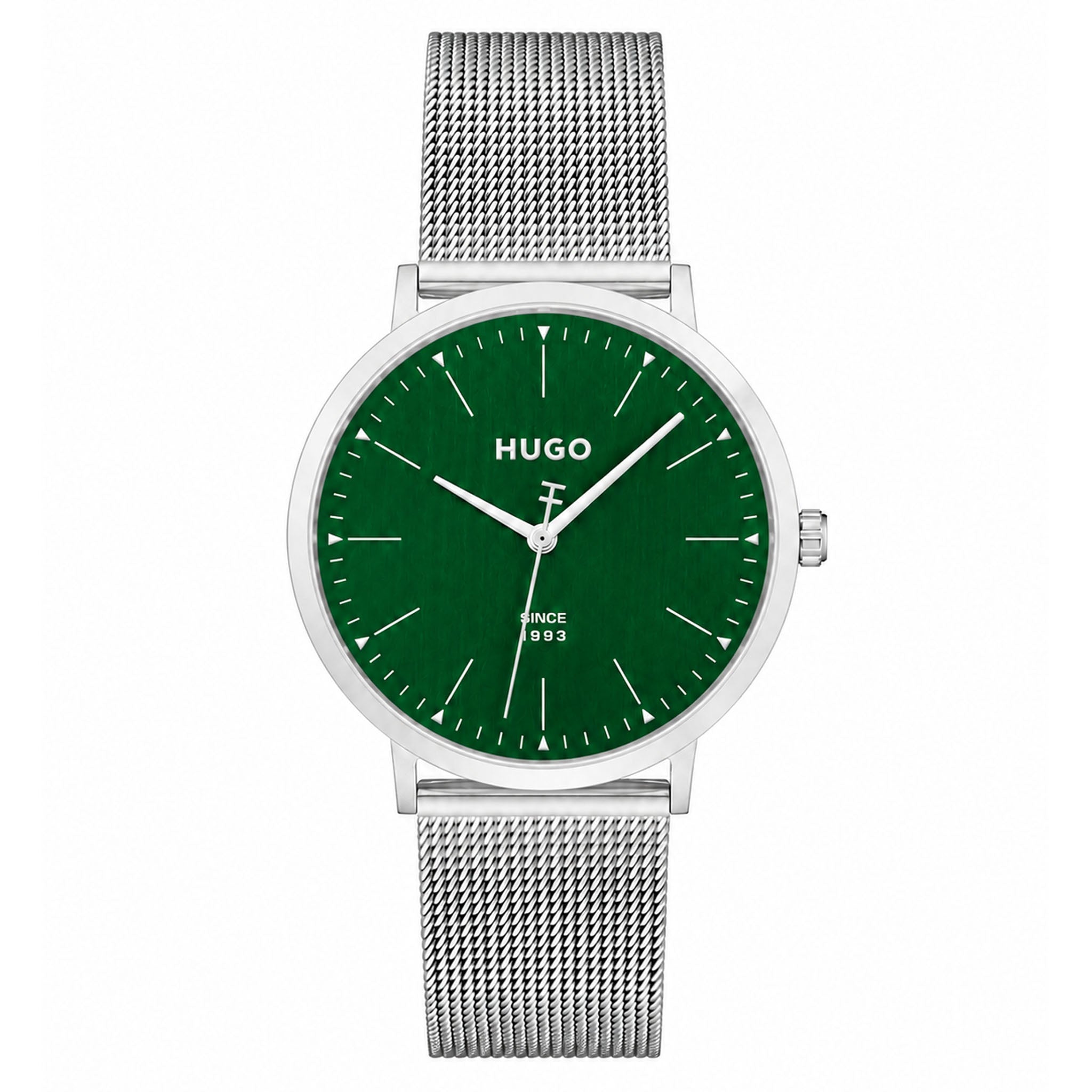 HUGO by Hugo Boss Silver Steel Green Dial Men's Watch - 1530472