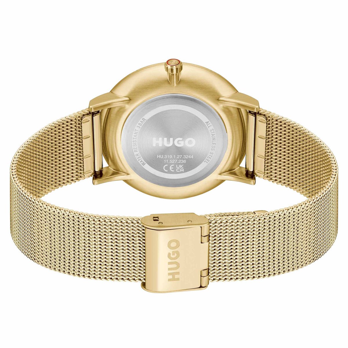 HUGO by Hugo Boss Gold Steel Mesh Blue Dial Men's Watch - 1530473