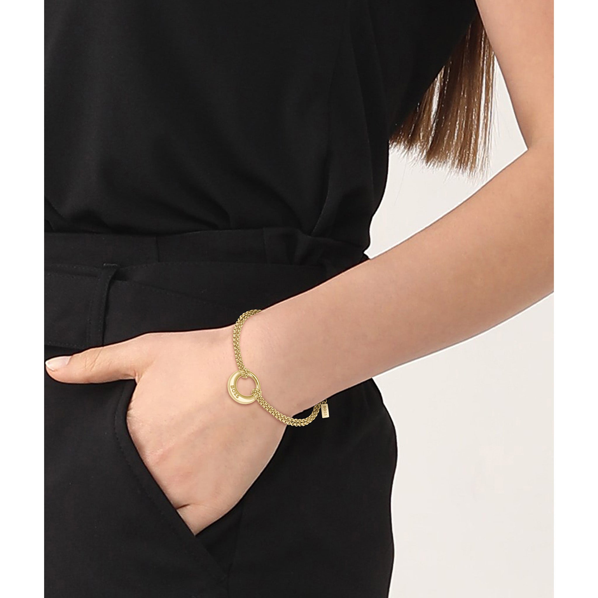 BOSS by Hugo Boss Jewellery Gold Steel Women's Chain Bracelet - 1580602