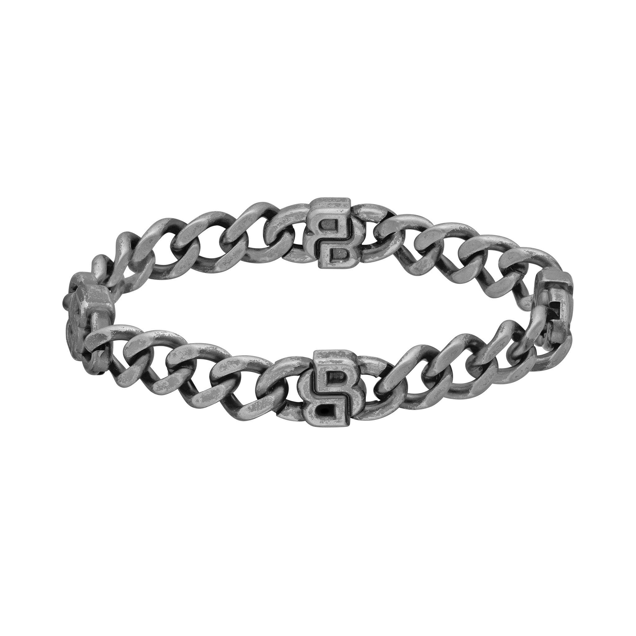 Hugo Boss Jewellery Galvanic Blackenning With Tumbling On Stainless Steel Men's Bracelet - 1580742M