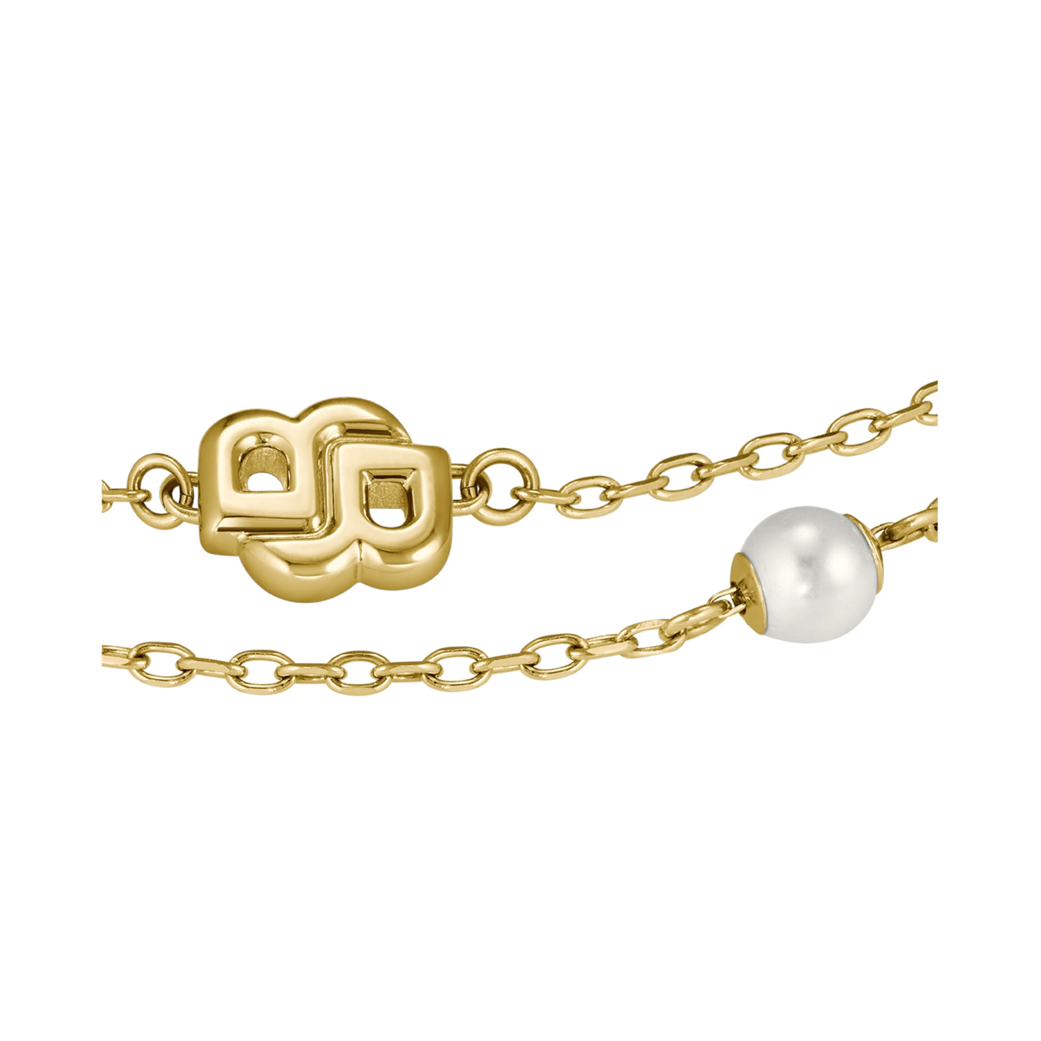 Boss Jewellery Gold Steel & Faux Pearls Women's Bracelet - 1580808