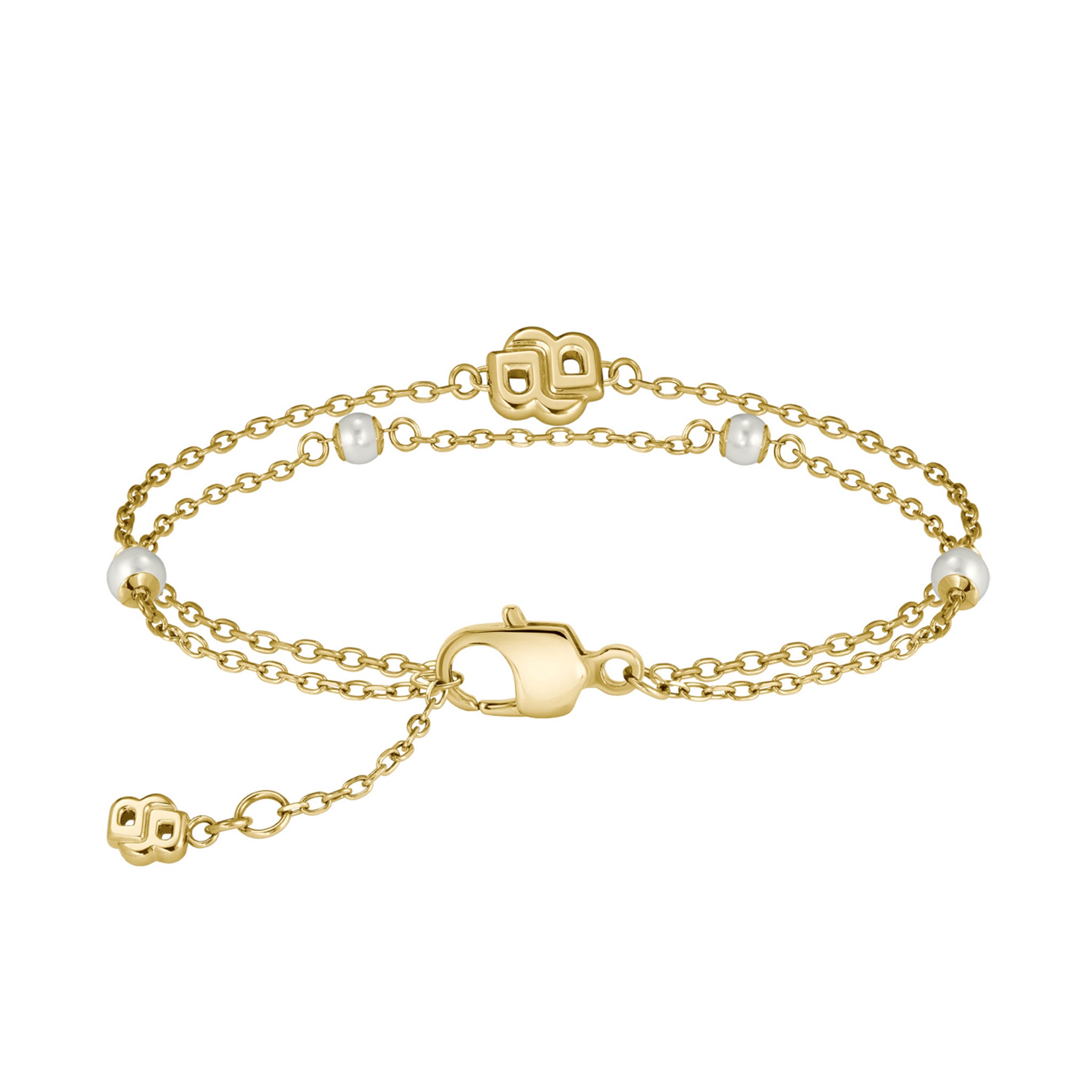 Boss Jewellery Gold Steel & Faux Pearls Women's Bracelet - 1580808