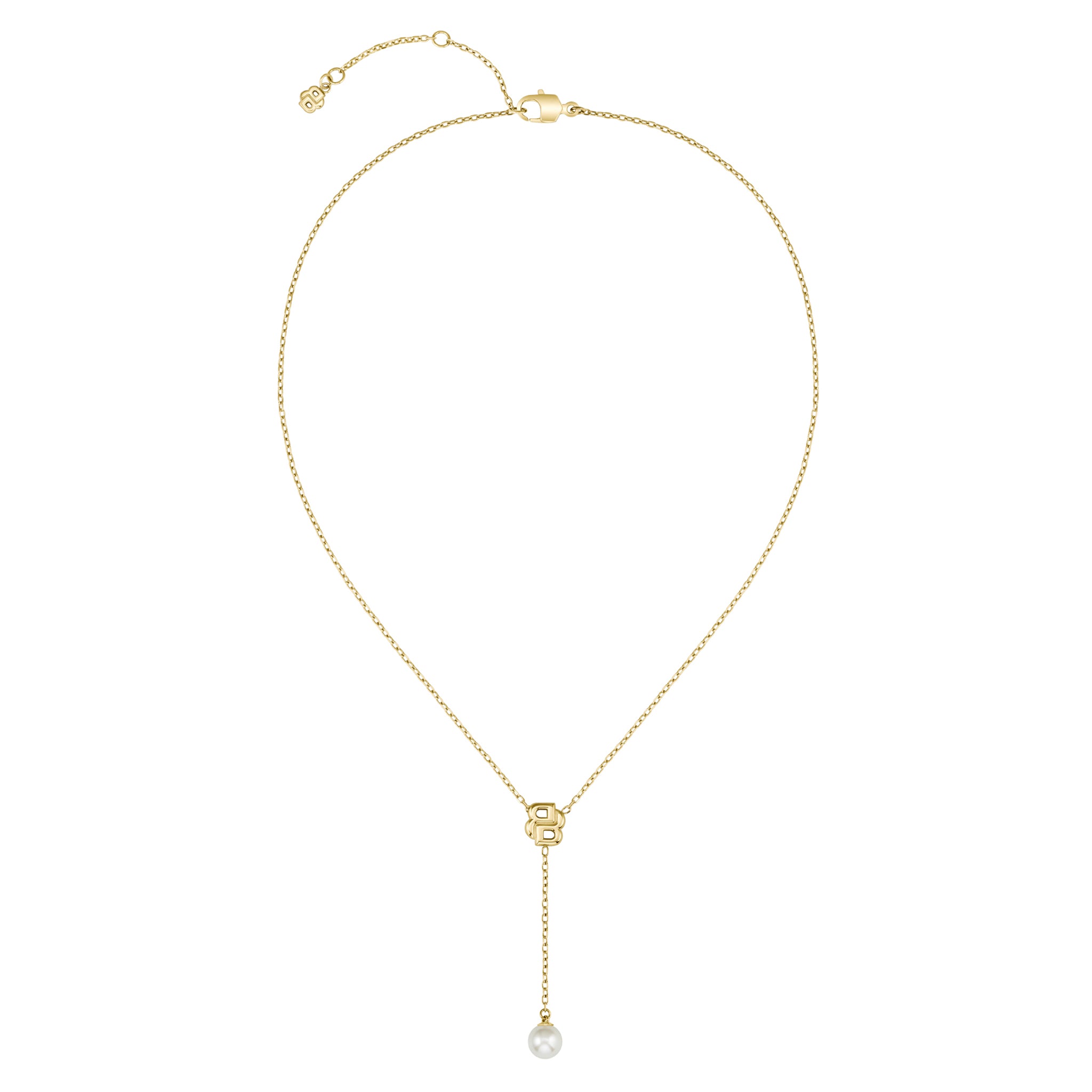 Boss Jewellery Gold Steel & Faux Pearls Women's Dangle Necklace - 1580838