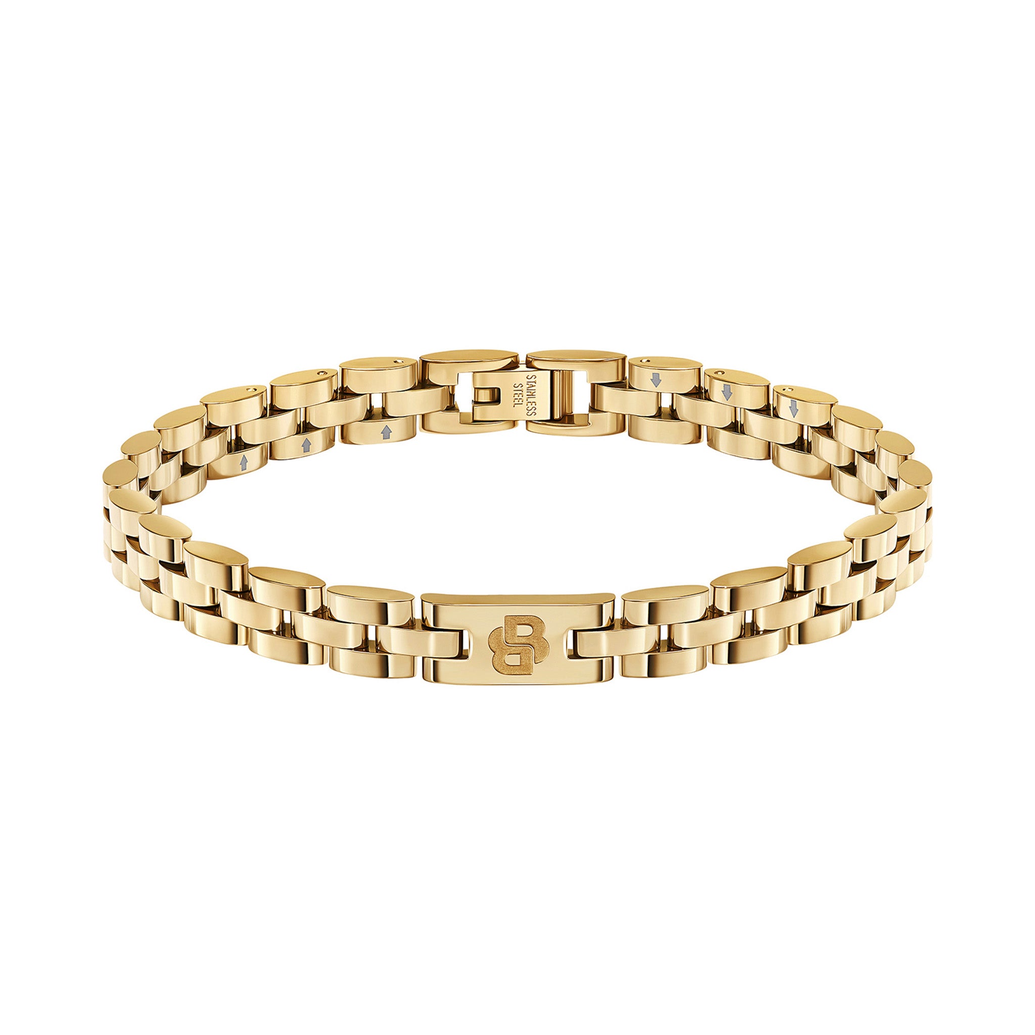 Boss Jewellery Gold Steel Men's Metal Link Bracelet - 1580889