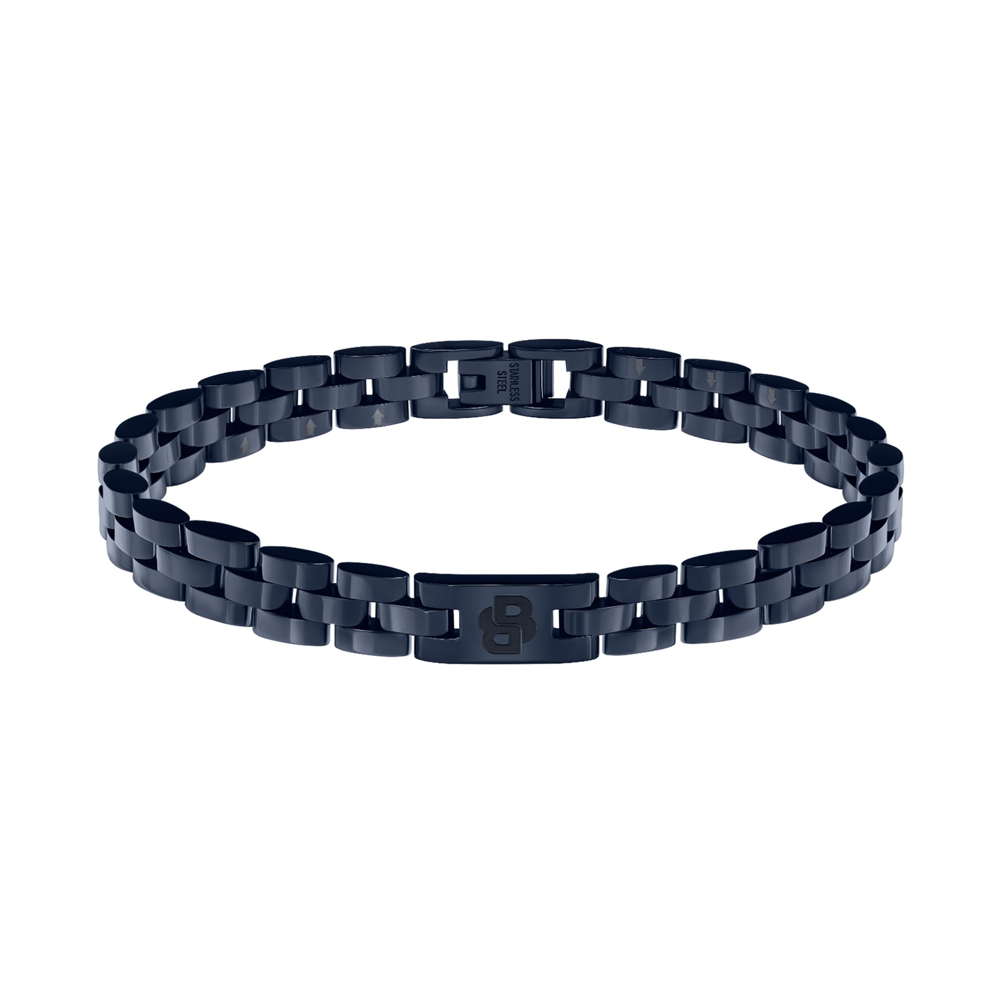 BOSS by Hugo Boss Jewellery Blue Steel Men's Metal Link Bracelet - 1580891