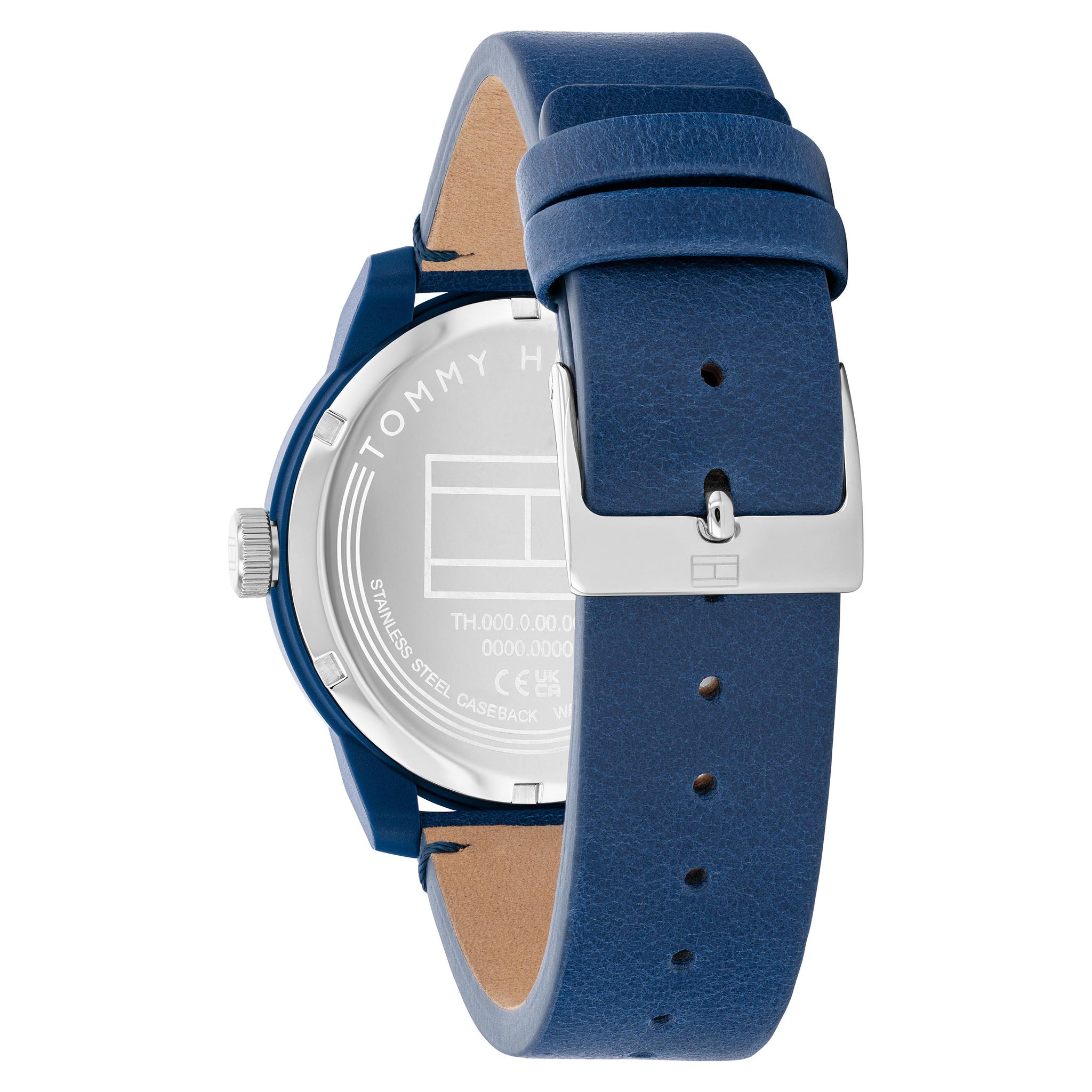 Tommy Hilfiger Leather Navy Dial Men's Watch - 1710543