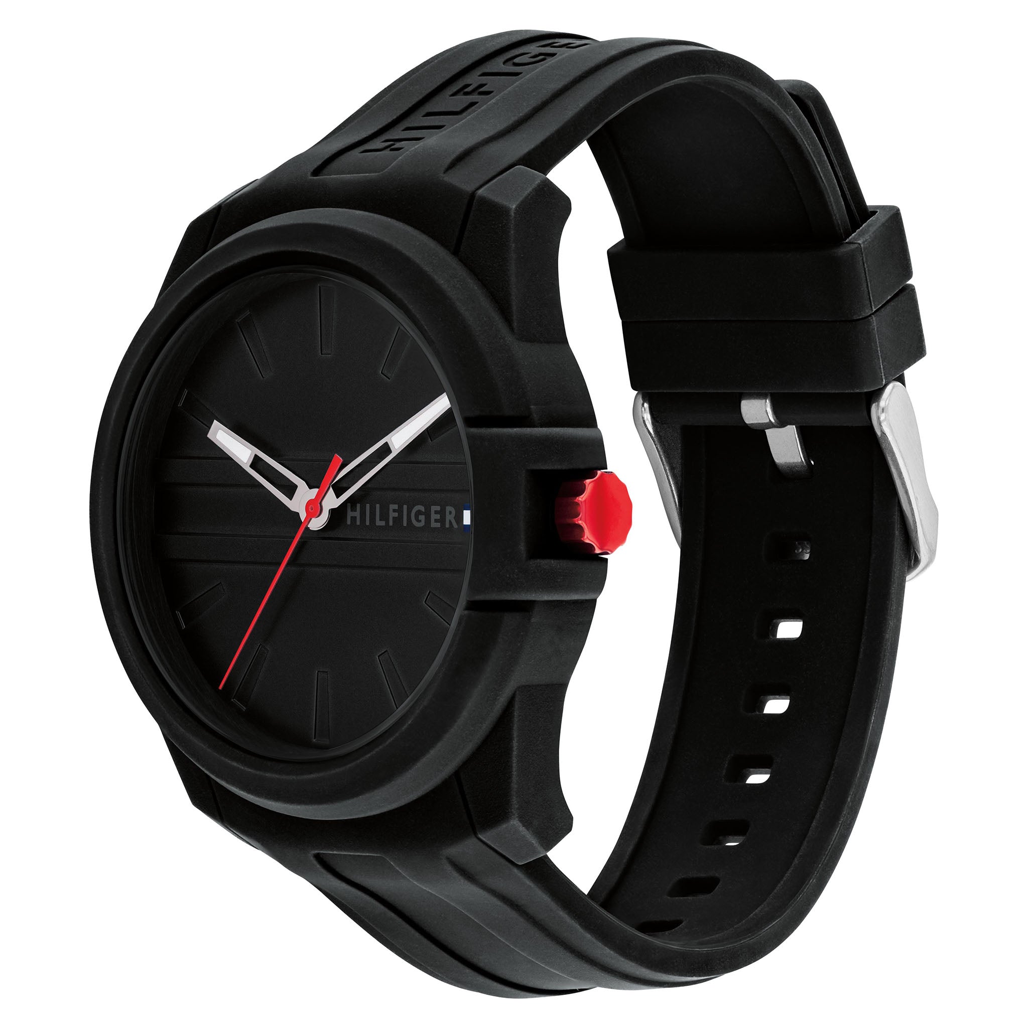 Tommy Hilfiger Black Silicone Men's Watch - 1710596