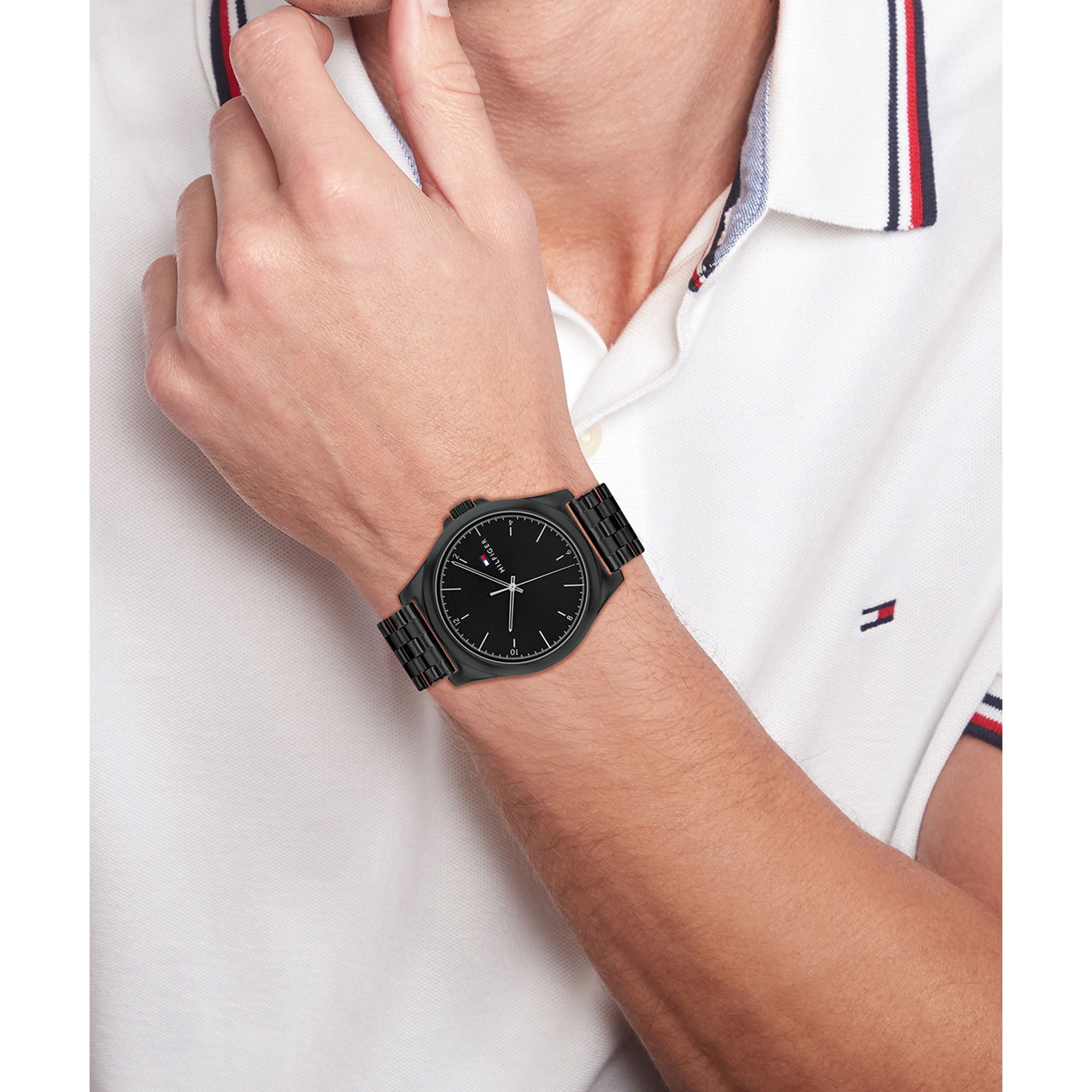 Tommy Hilfiger Black Steel Men's Watch - 1710613
