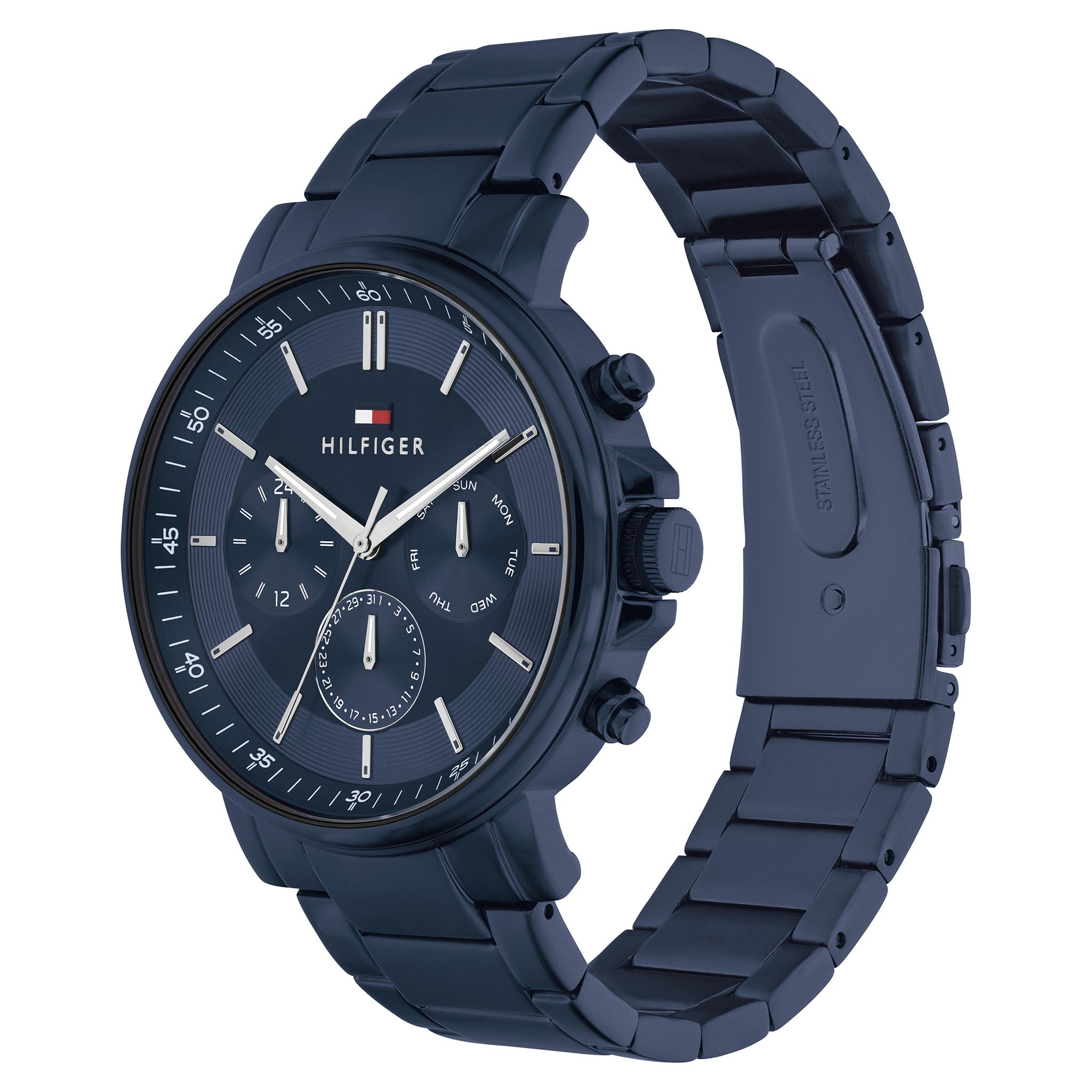 Tommy Hilfiger Steel Blue Dial Multi-function Men's Watch - 1710705