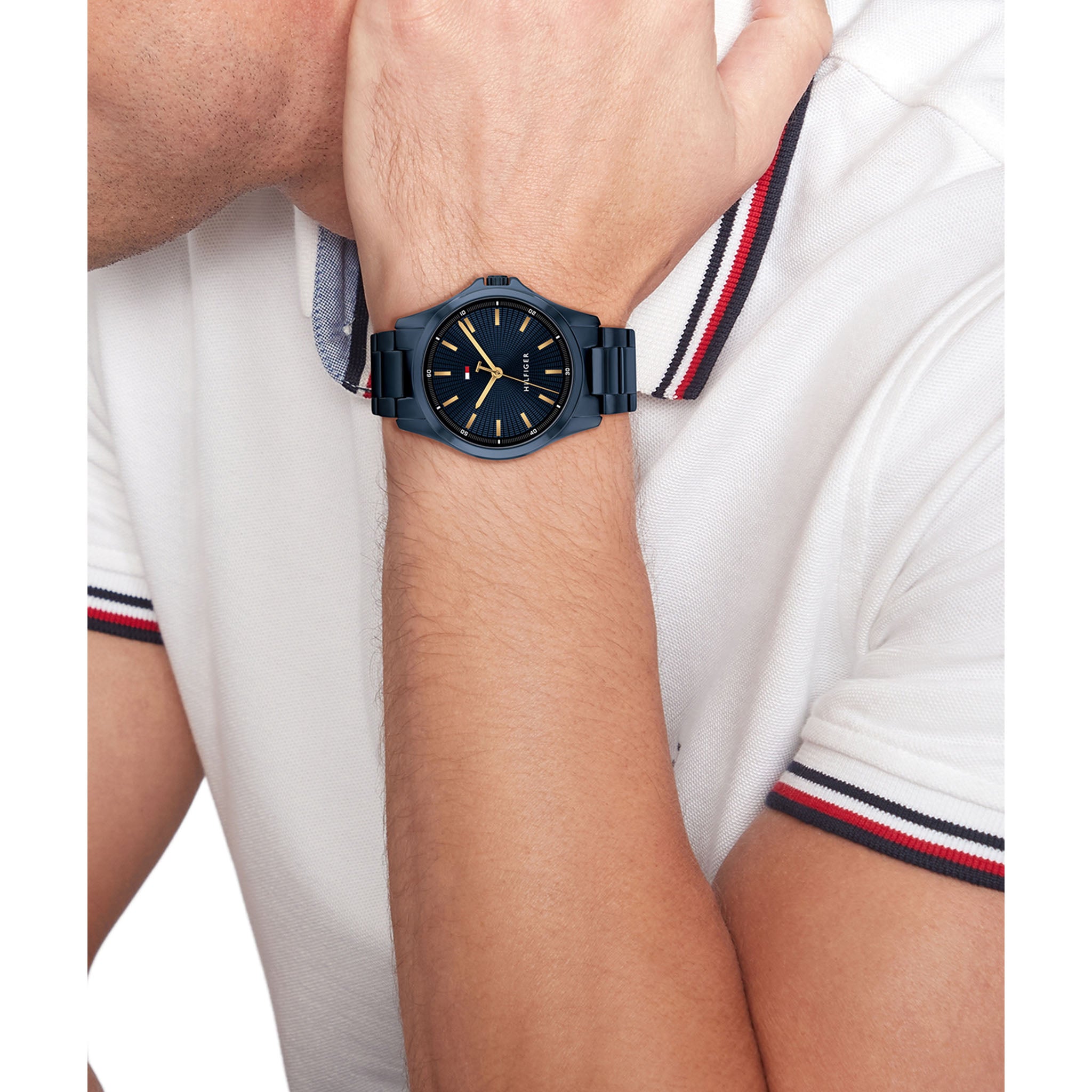 Tommy Hilfiger Blue Steel Navy Dial Men's Watch - 1710742