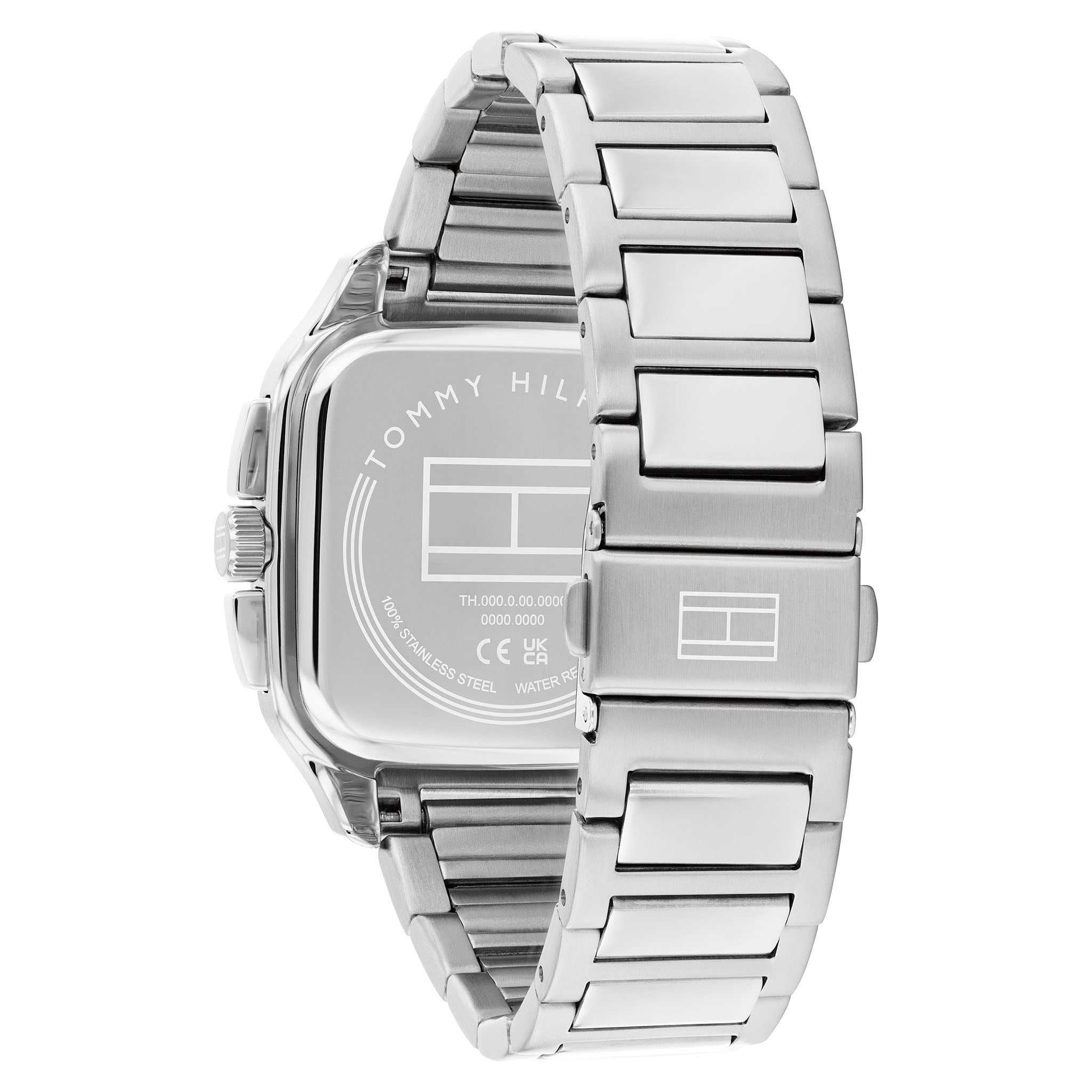 Tommy Hilfiger Silver Steel Black Dial Multi-function Men's Watch - 1710758