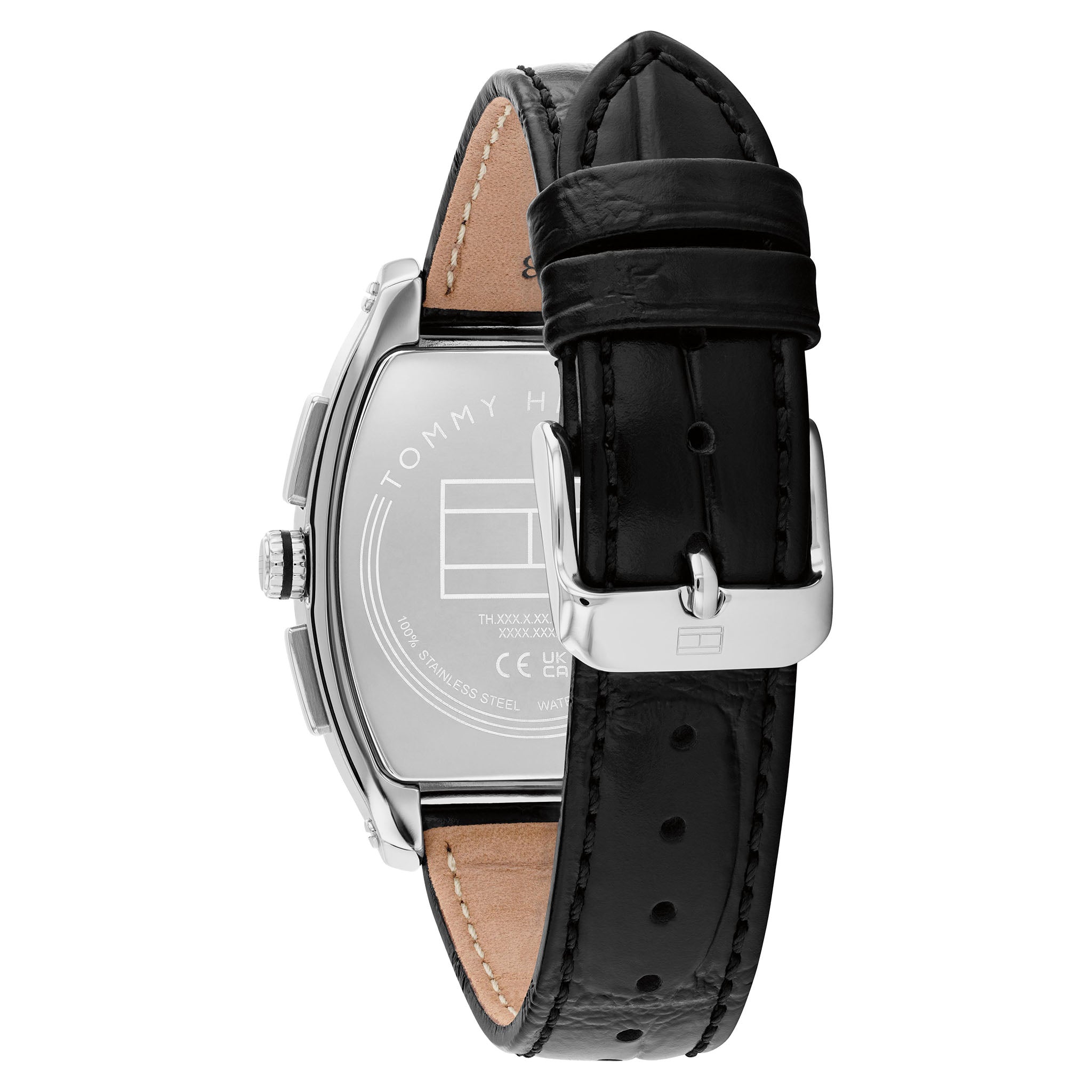 Tommy Hilfiger Leather Black Dial Multi-function Men's Watch - 1710761