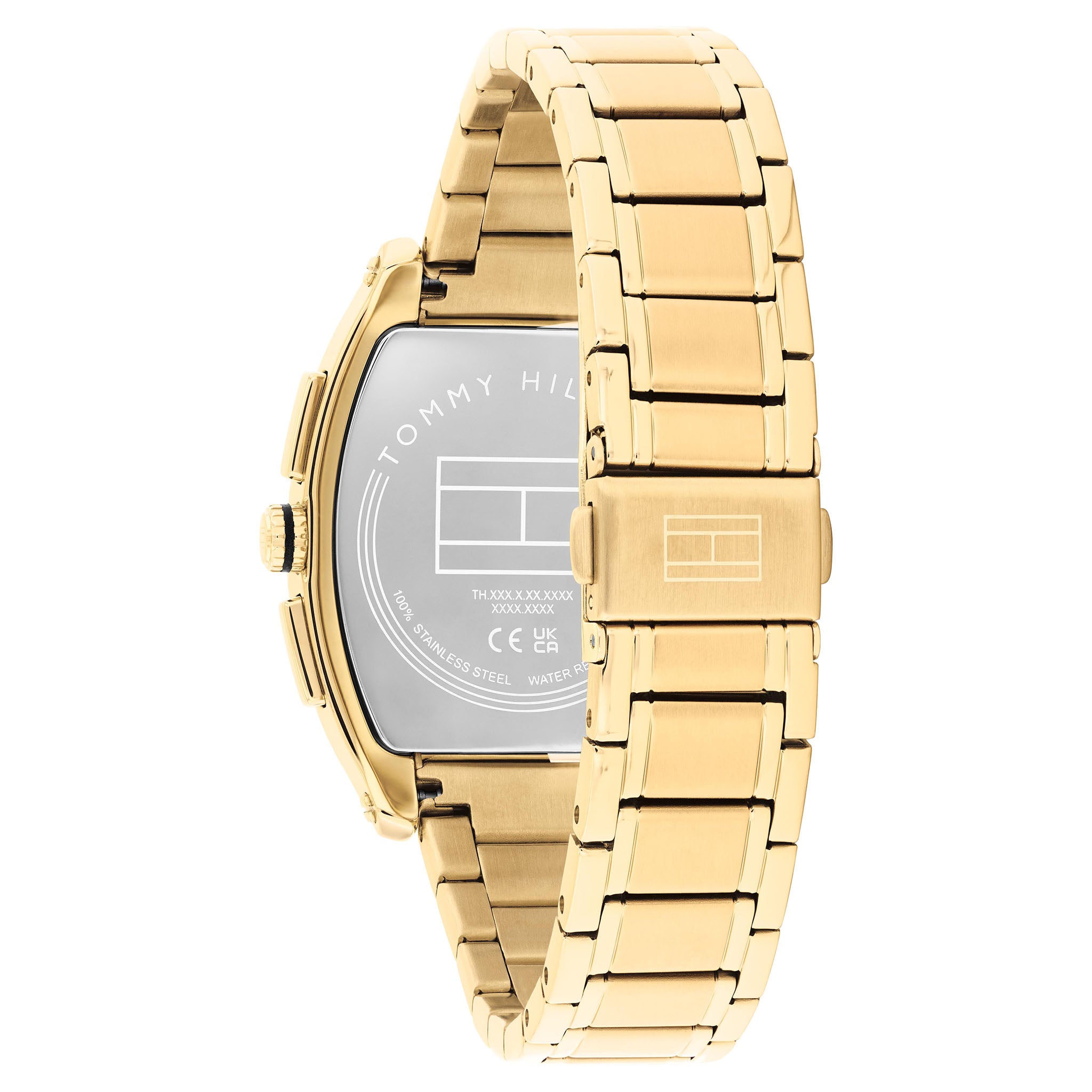 Tommy Hilfiger Gold Steel Black Dial Multi-function Men's Watch - 1710764