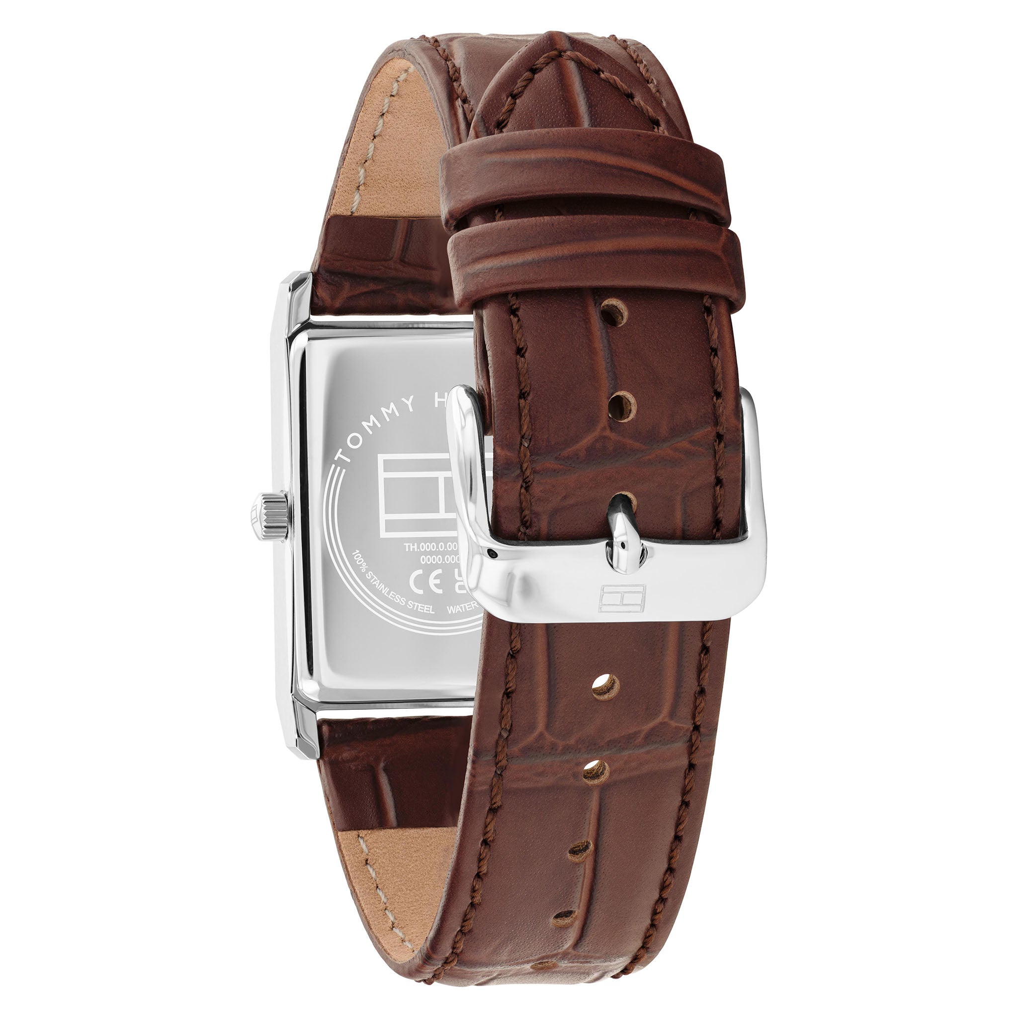 Tommy Hilfiger Brown Leather Blue Dial Men's Watch - 1710771